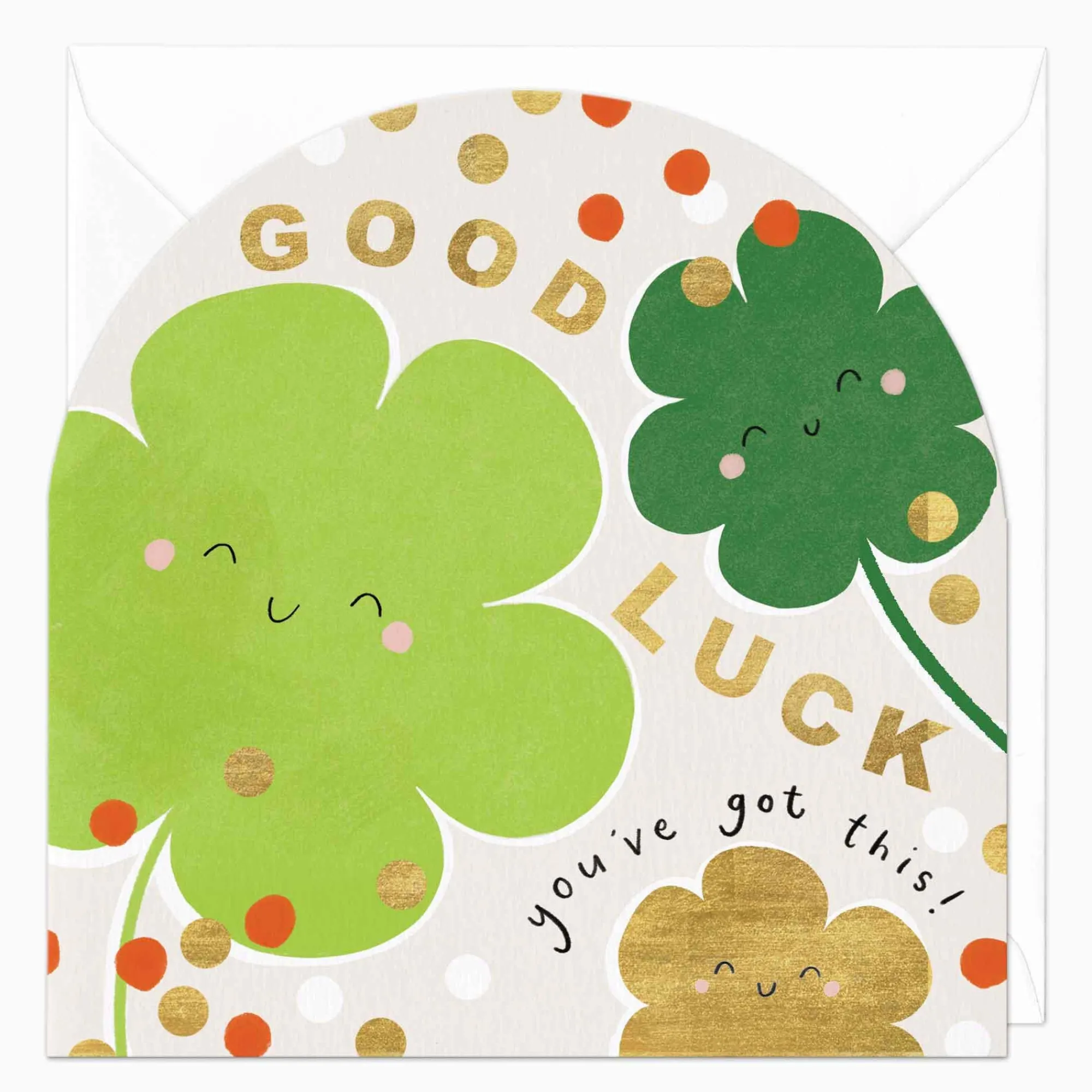 Good Luck*Whistlefish Clover Good Luck Arch Card