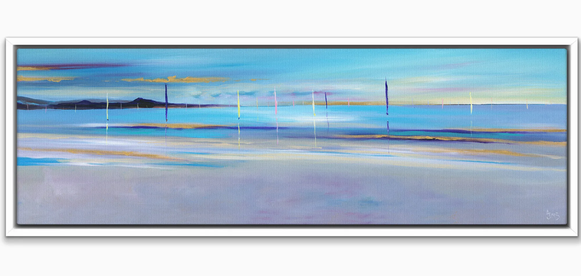 Coastal Scenes|Framed Canvas*Whistlefish Coloured Sails Framed Canvas