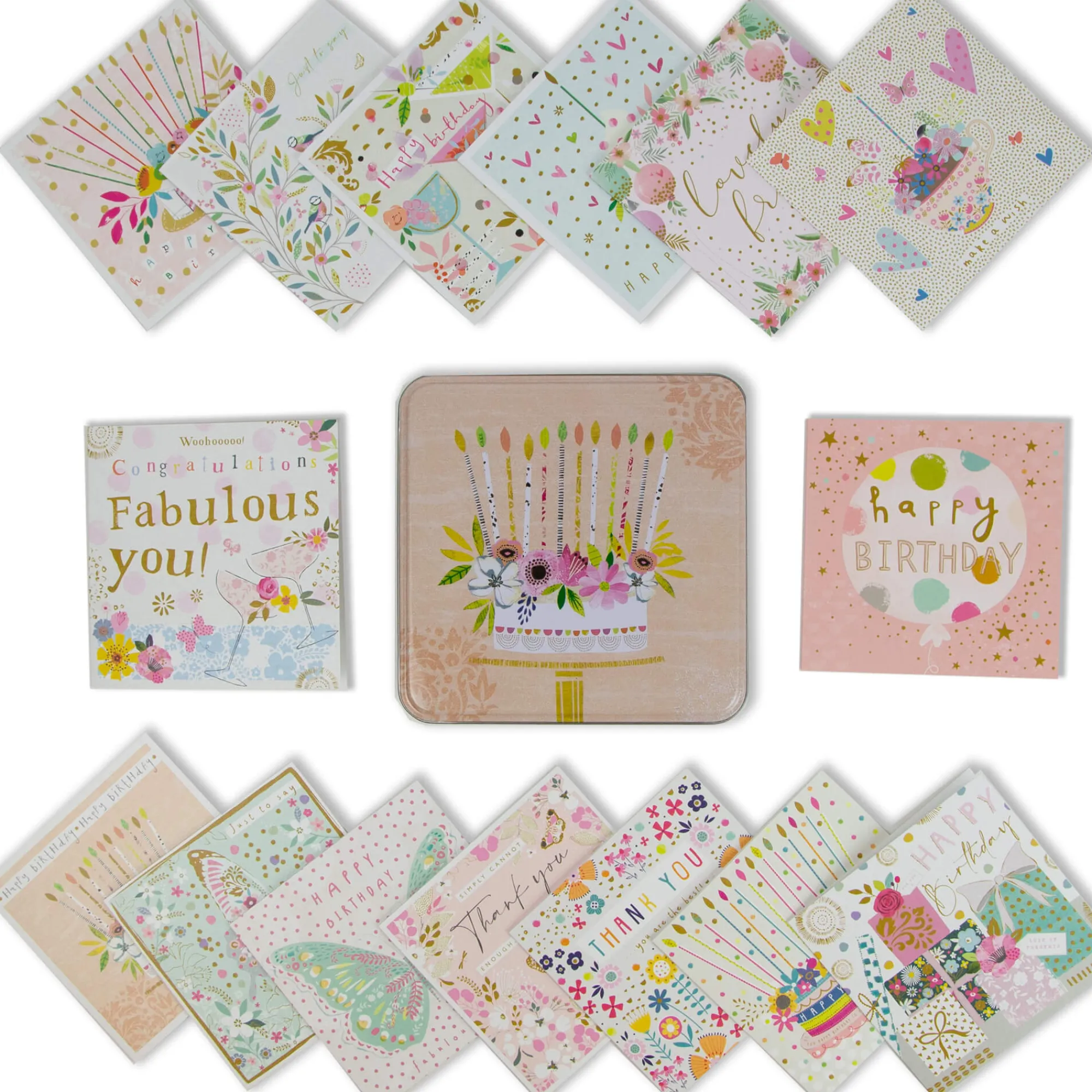 Under £10|Floral Gifts*Whistlefish Colourful Candles Notelets