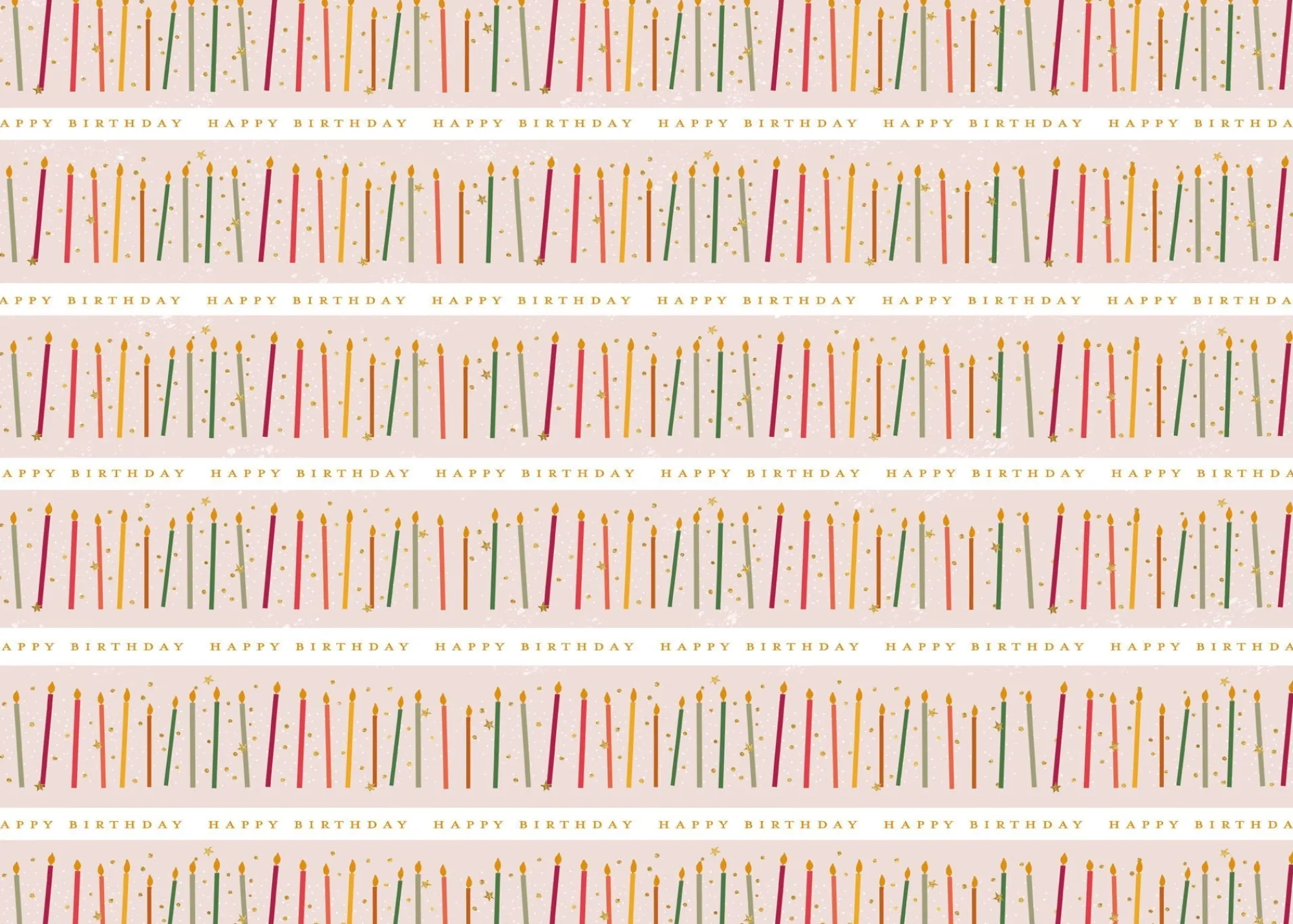 Gift Wrap|Birthday*Whistlefish Colourful Candles Wrapping Paper