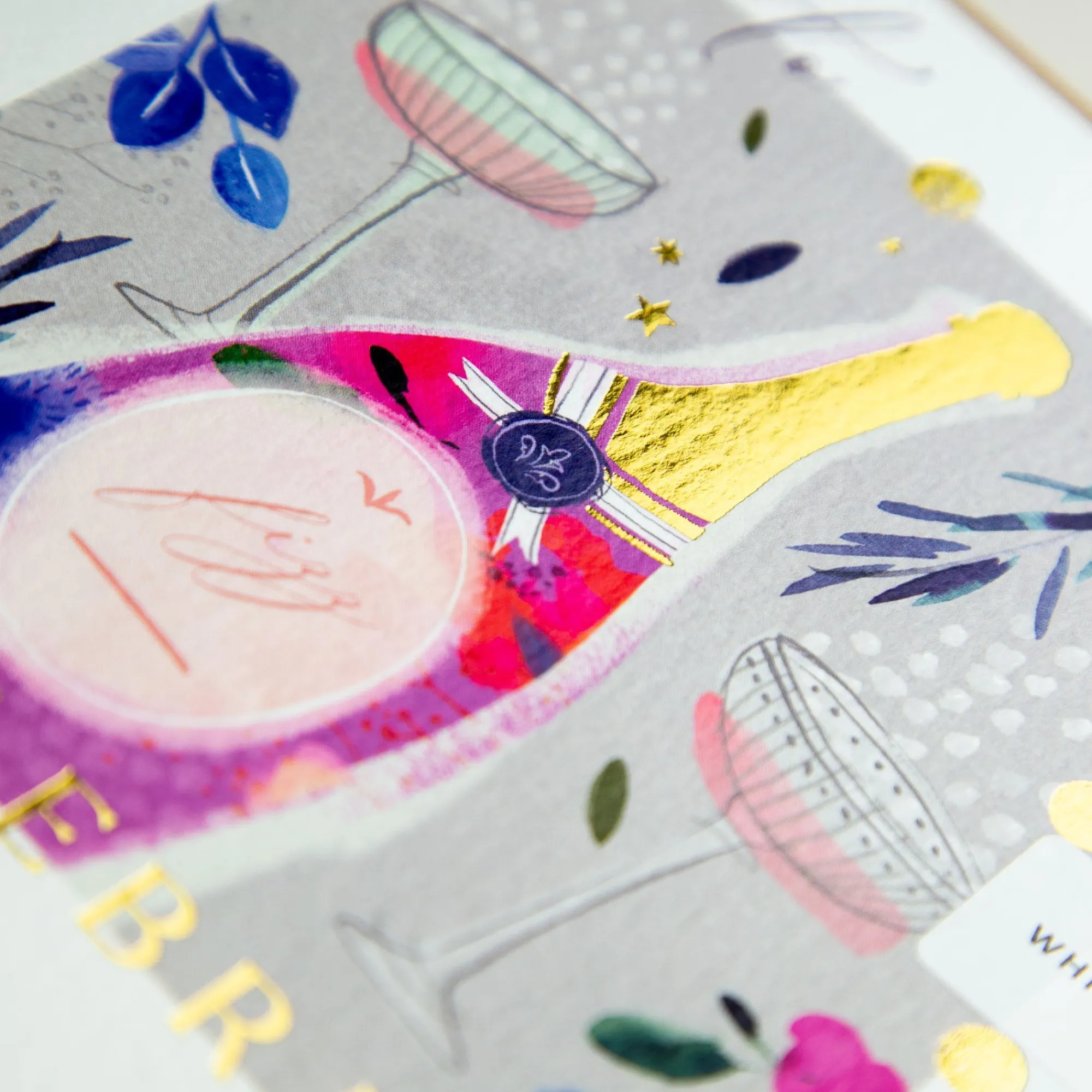 Congratulations|Celebration*Whistlefish Colourful Fizz Bottle Card
