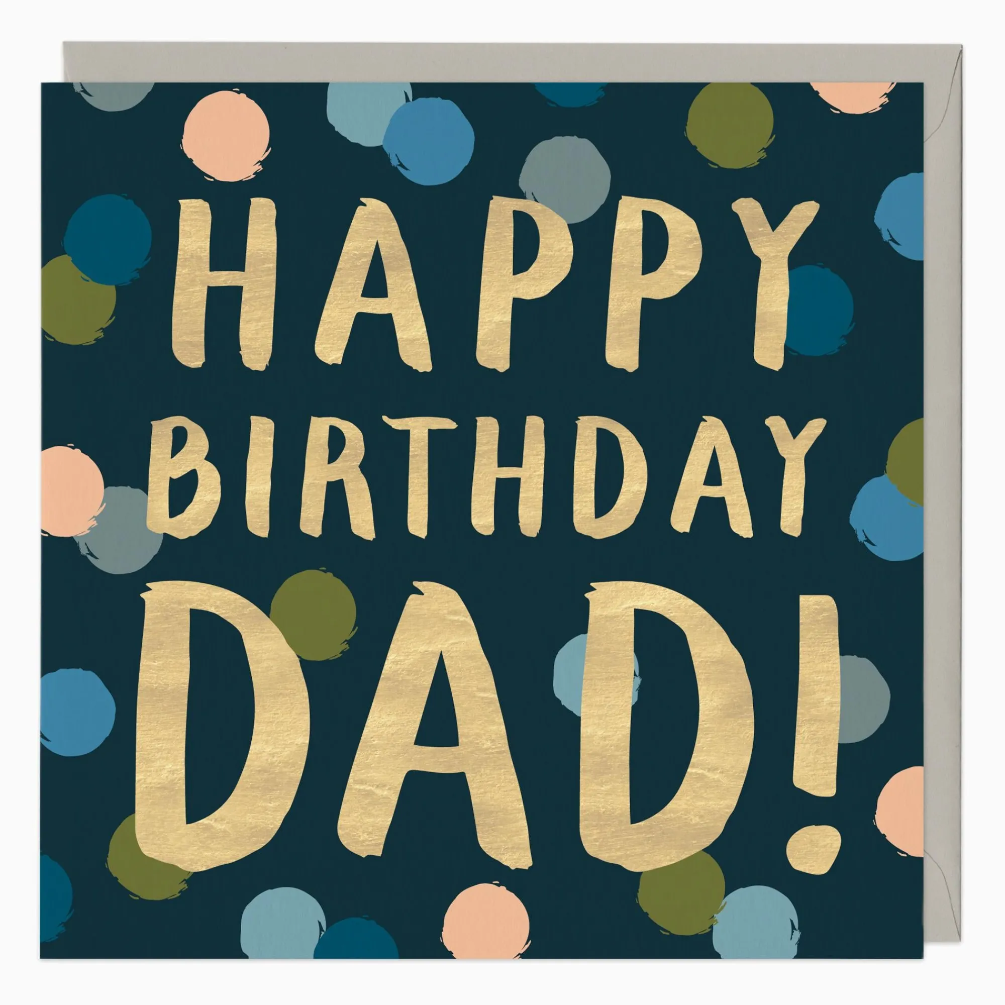 Birthday|For Relatives*Whistlefish Colourful Spots Dad Birthday Card