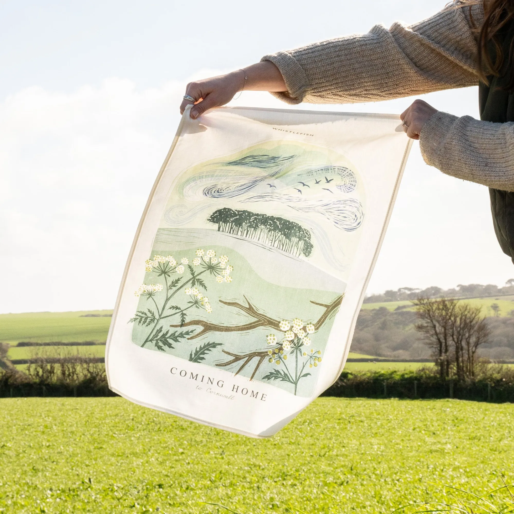 Under £20|Under £10*Whistlefish Coming Home Arched Lino Tea Towel