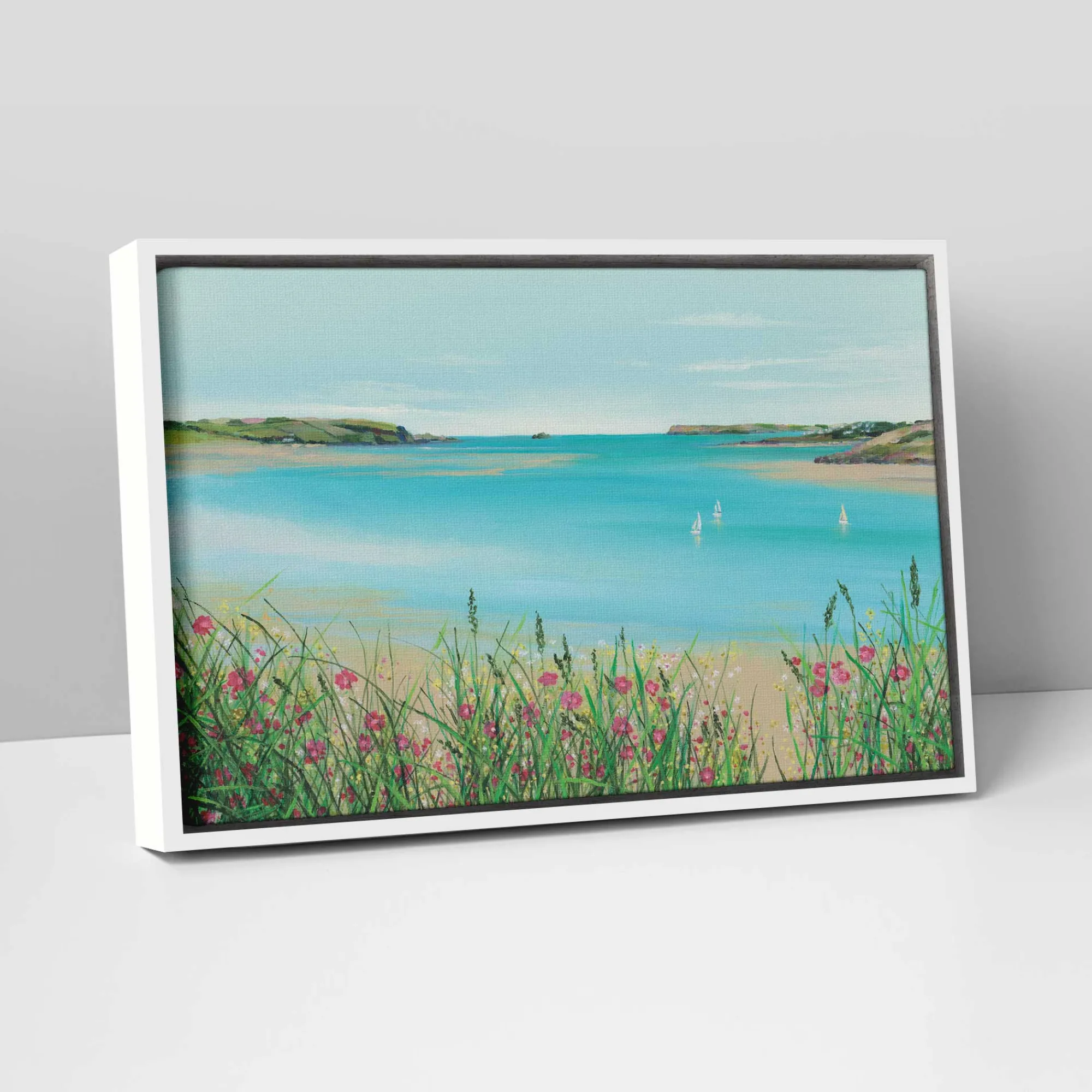 Cornwall|Coastal Scenes*Whistlefish Coming Home, Camel Estuary Framed Canvas