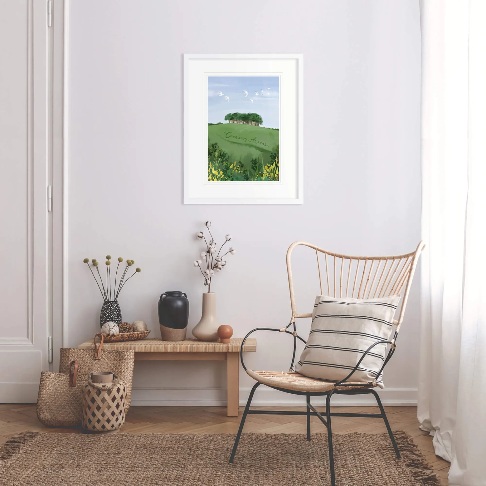 Cornwall|Travel*Whistlefish Coming Home Med Framed Print