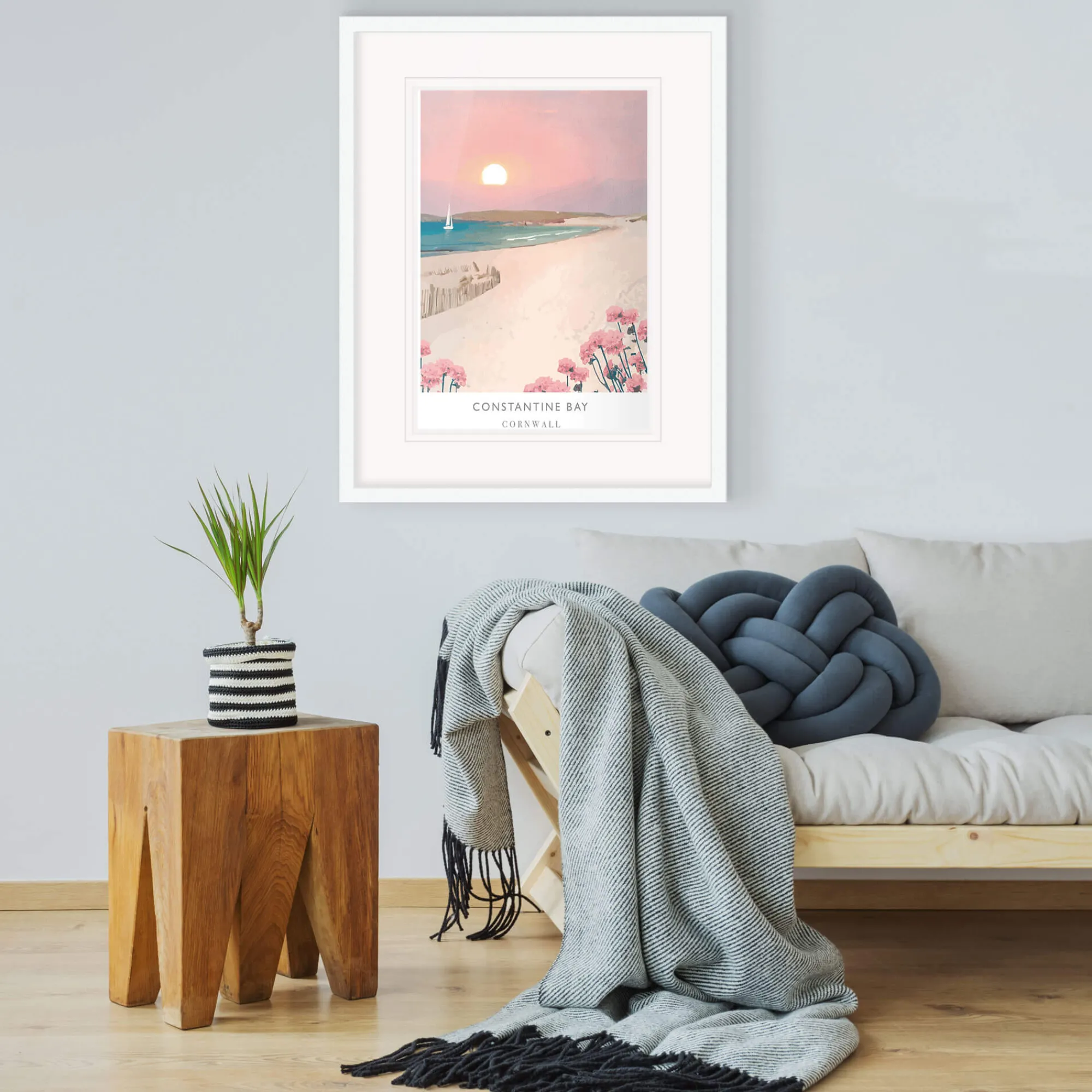 Cornwall|Travel*Whistlefish Constantine Bay Framed Print