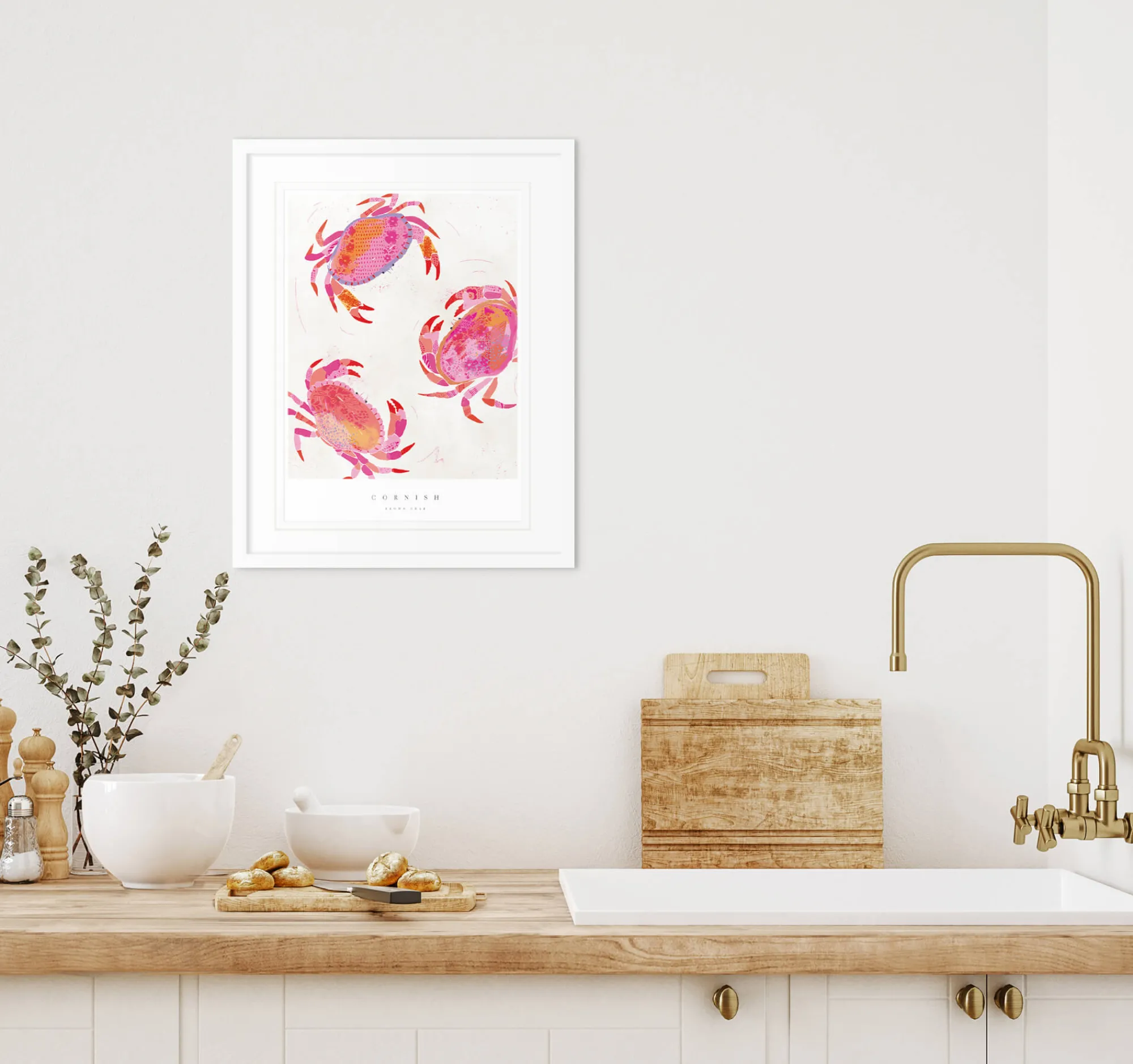 Sea Creatures|Unframed Prints*Whistlefish Cornish Crabs Medium Art Print