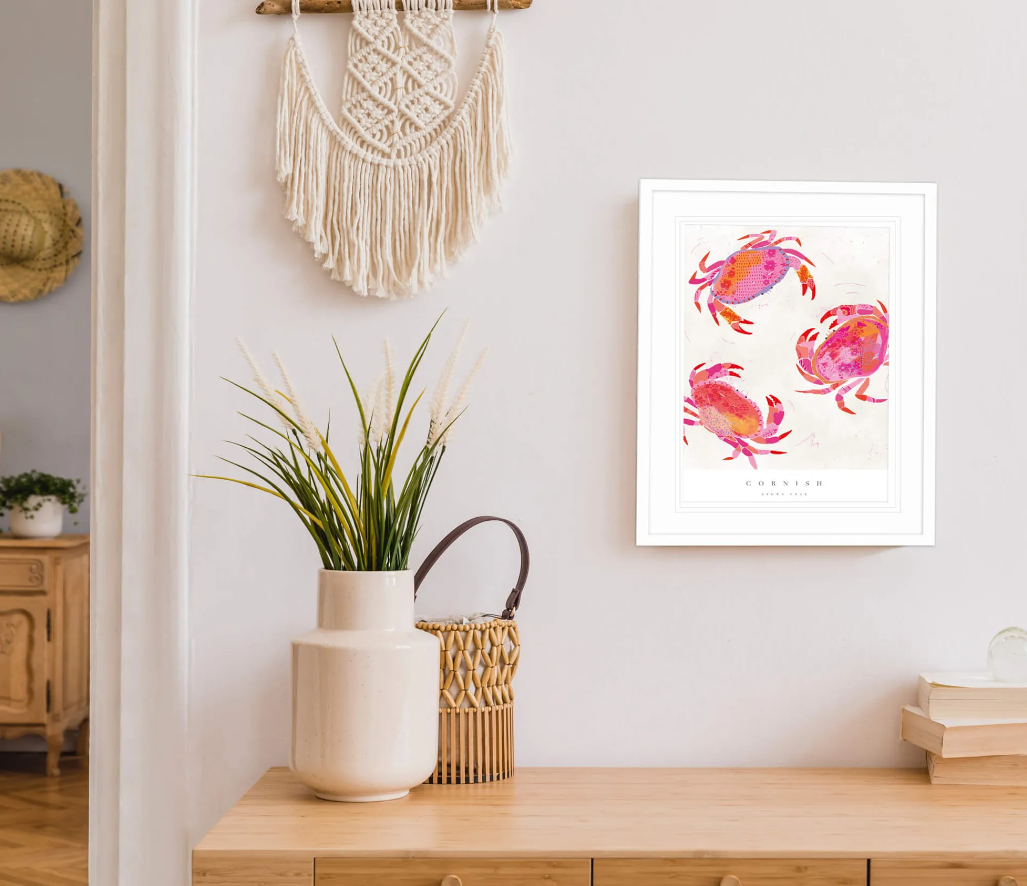 Sea Creatures|Animal*Whistlefish Cornish Crabs Small Framed Print