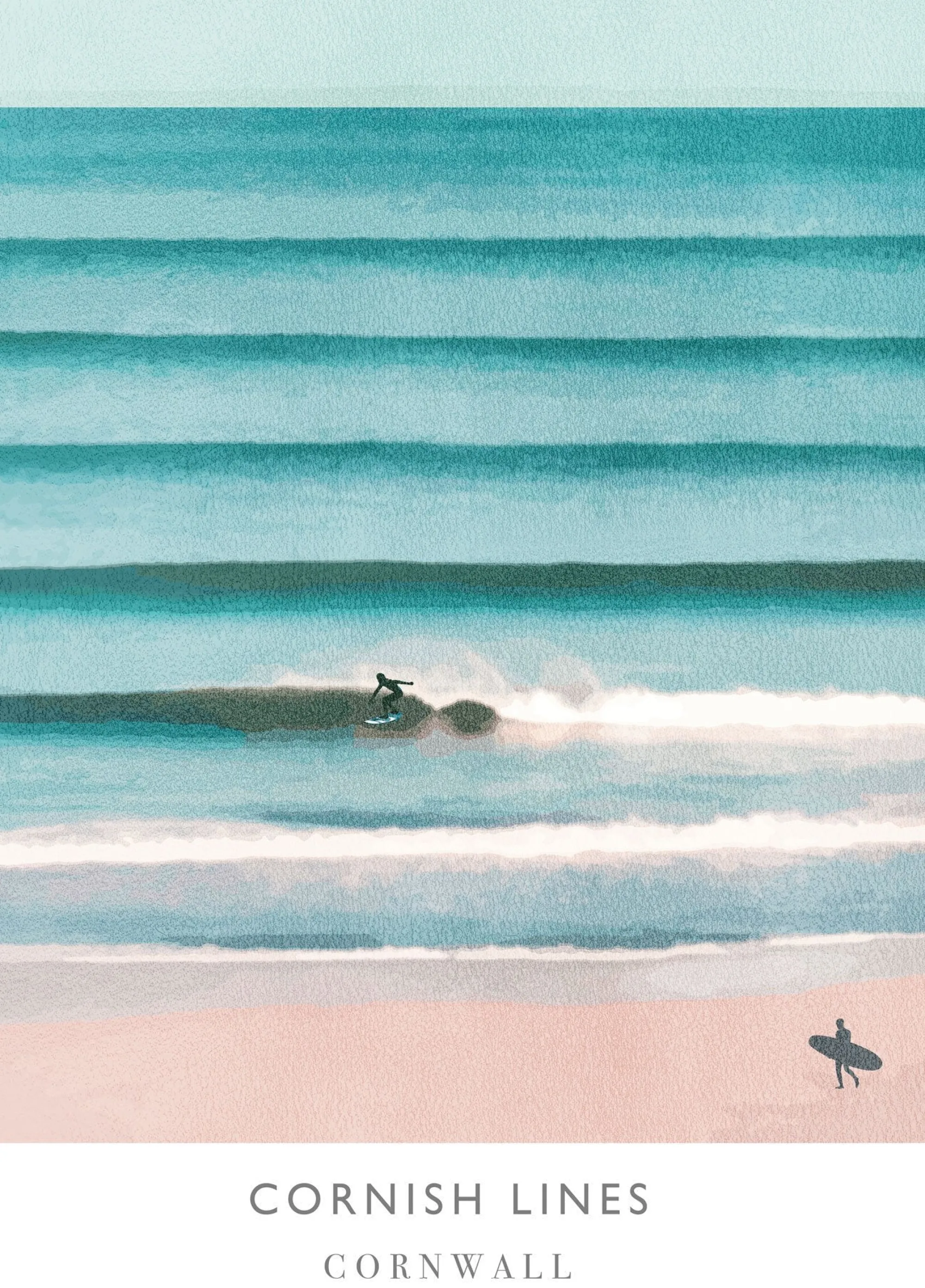 Unframed Prints*Whistlefish Cornish Lines Art Print