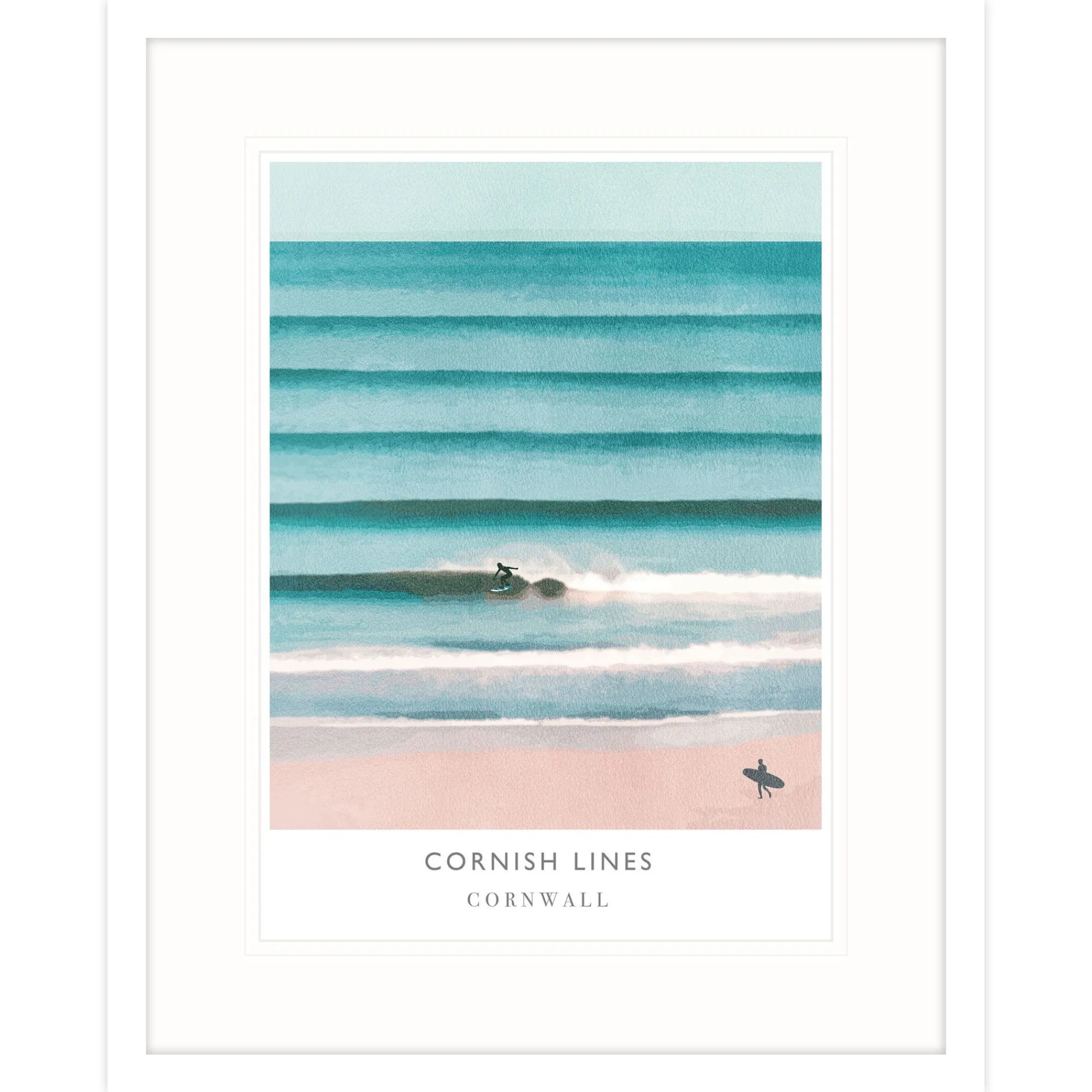 Cornwall|Travel*Whistlefish Cornish Lines Framed Print