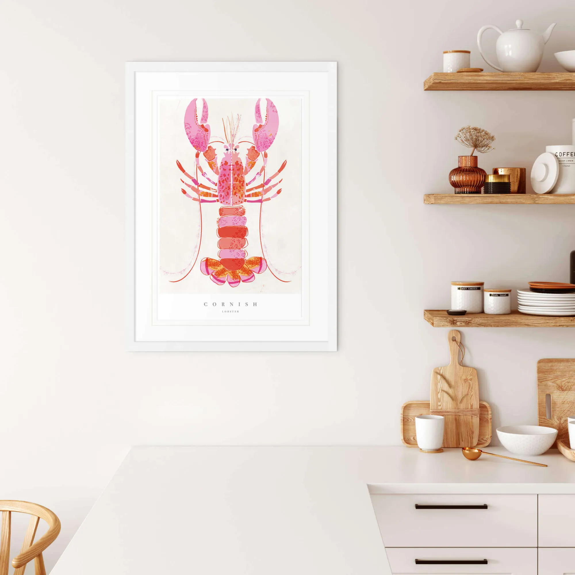 Sea Creatures|Unframed Prints*Whistlefish Cornish Lobster Large Art Print