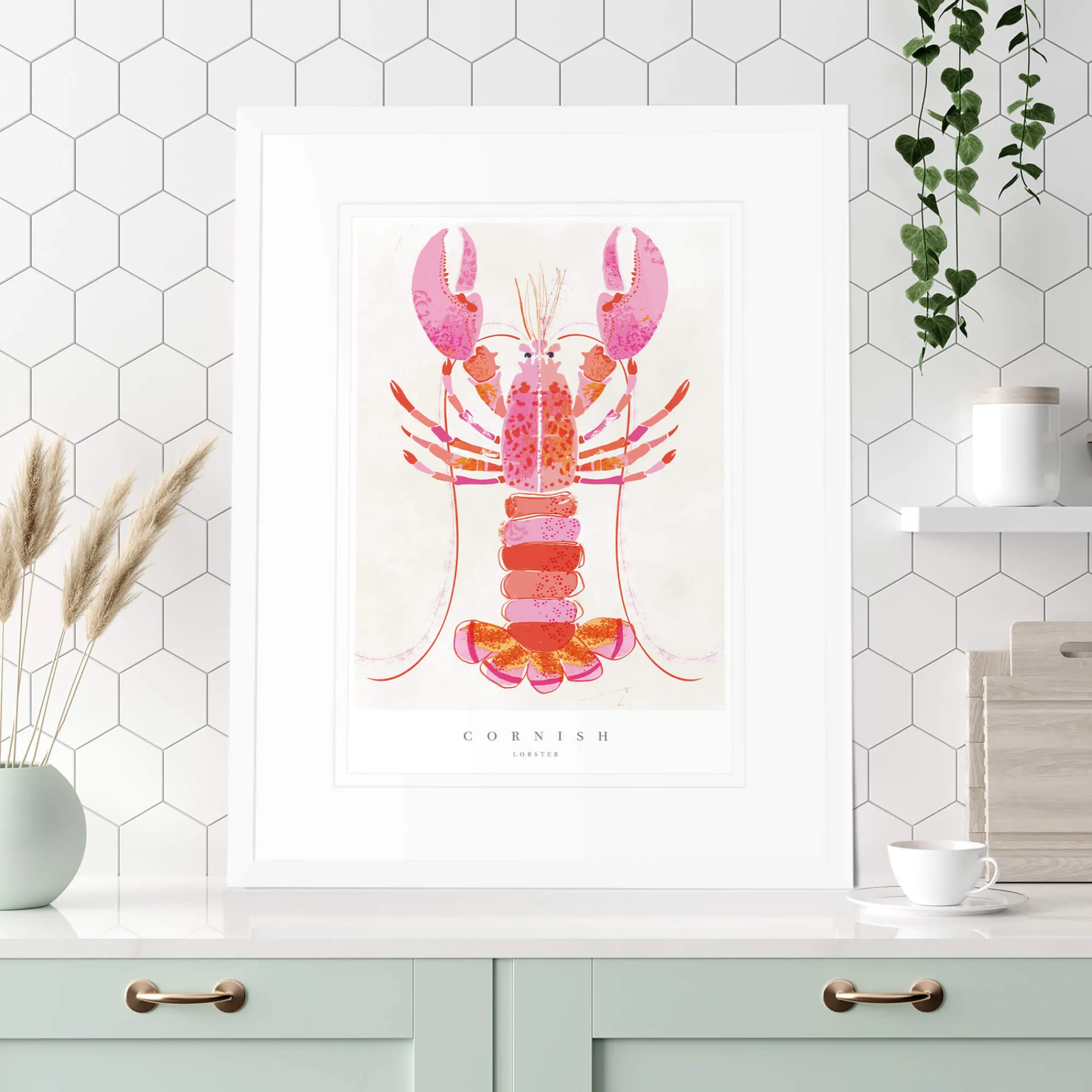 Sea Creatures|Unframed Prints*Whistlefish Cornish Lobster Medium Art Print