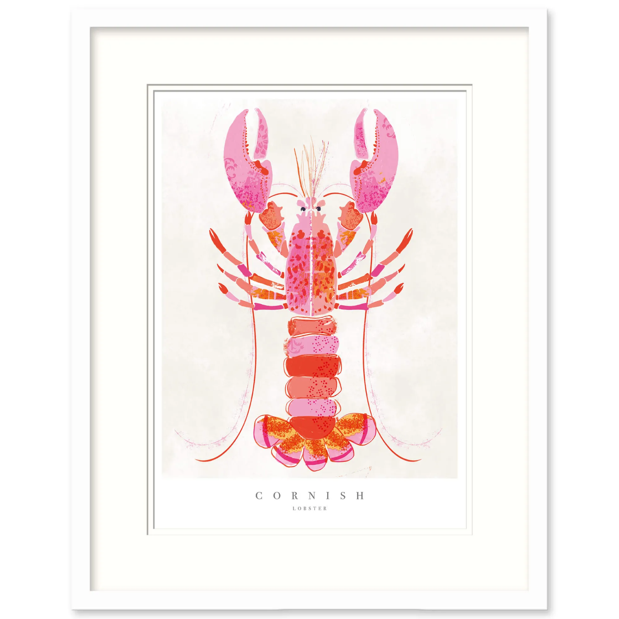 Sea Creatures|Coastal Scenes*Whistlefish Cornish Lobster Small Framed Print