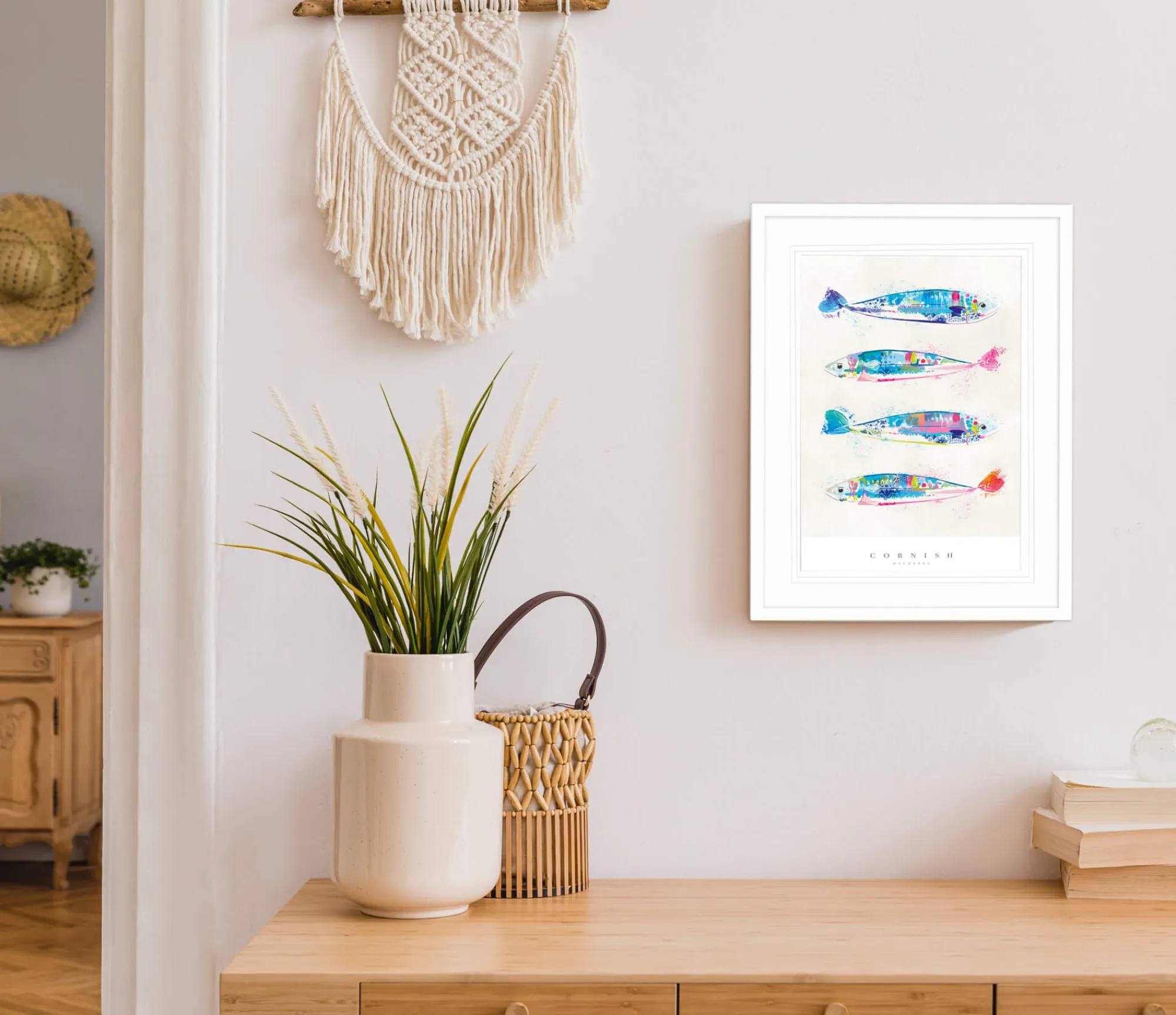 Sea Creatures|Unframed Prints*Whistlefish Cornish Mackerel Small Art Print
