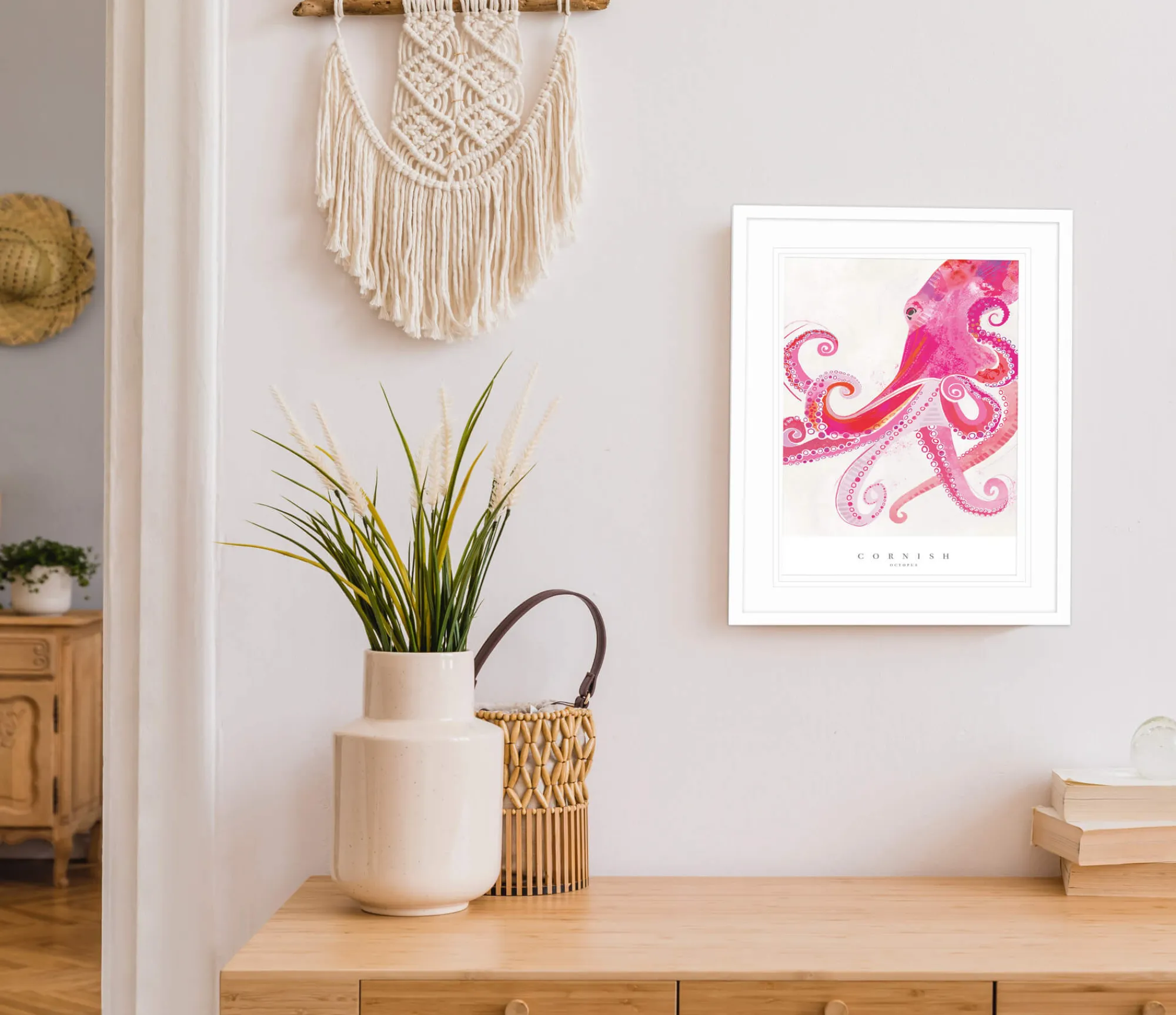 Sea Creatures|Unframed Prints*Whistlefish Cornish Octopus Small Art Print