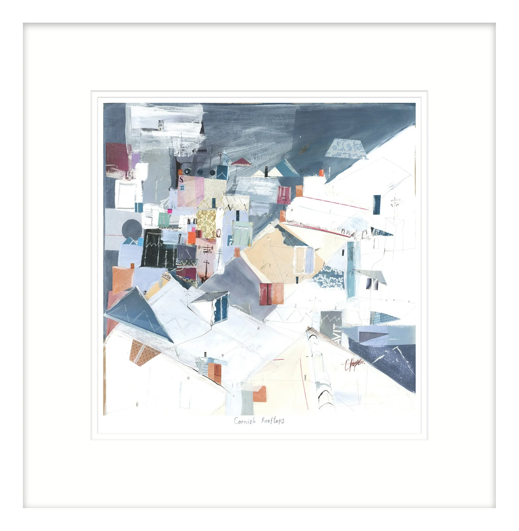 Cornwall|Framed Prints*Whistlefish Cornish Rooftops Framed Print