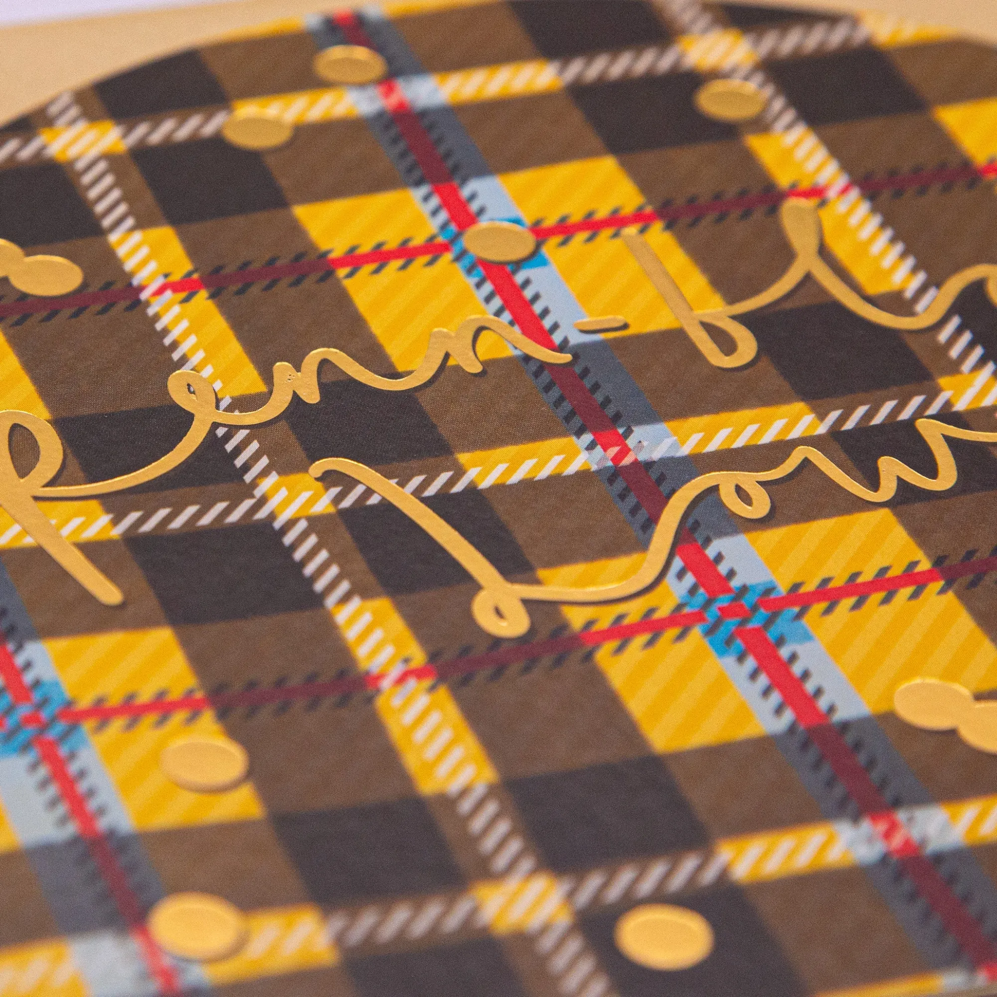Birthday|For Him*Whistlefish Cornish Tartan Birthday Arch Card