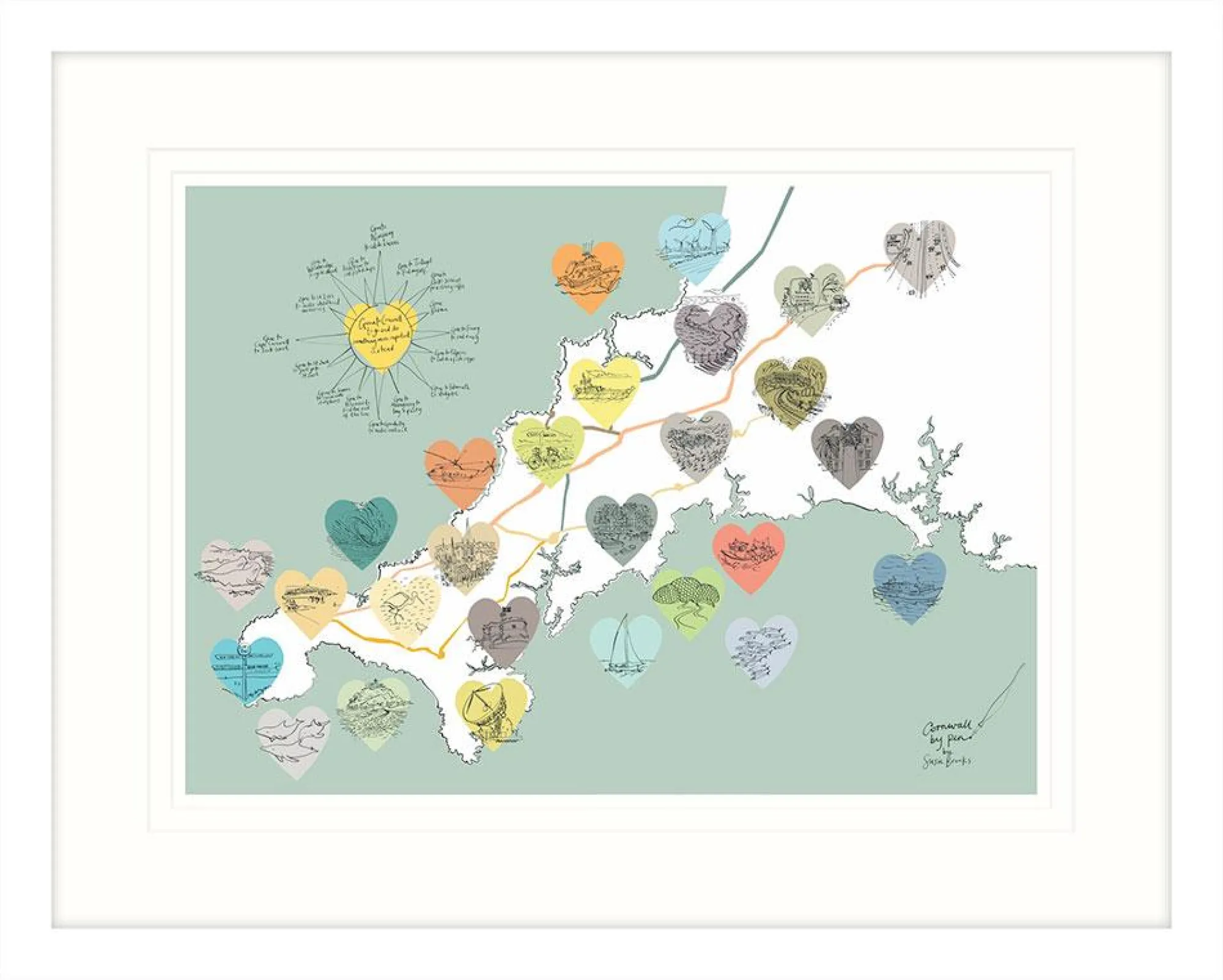 Cornwall|Framed Prints*Whistlefish Cornwall By Pen Framed Print