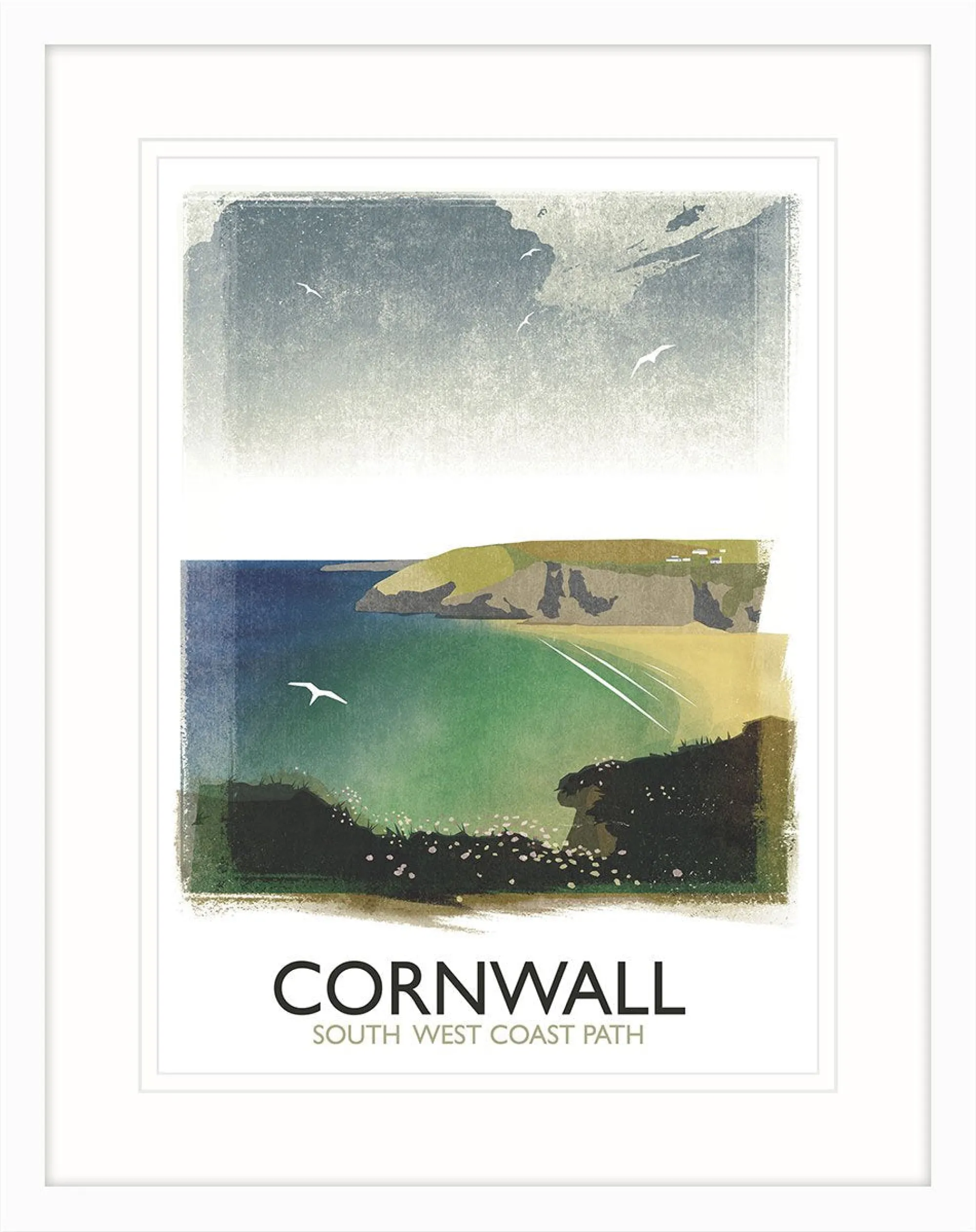 Cornwall|Travel*Whistlefish Cornwall Coast Framed Print