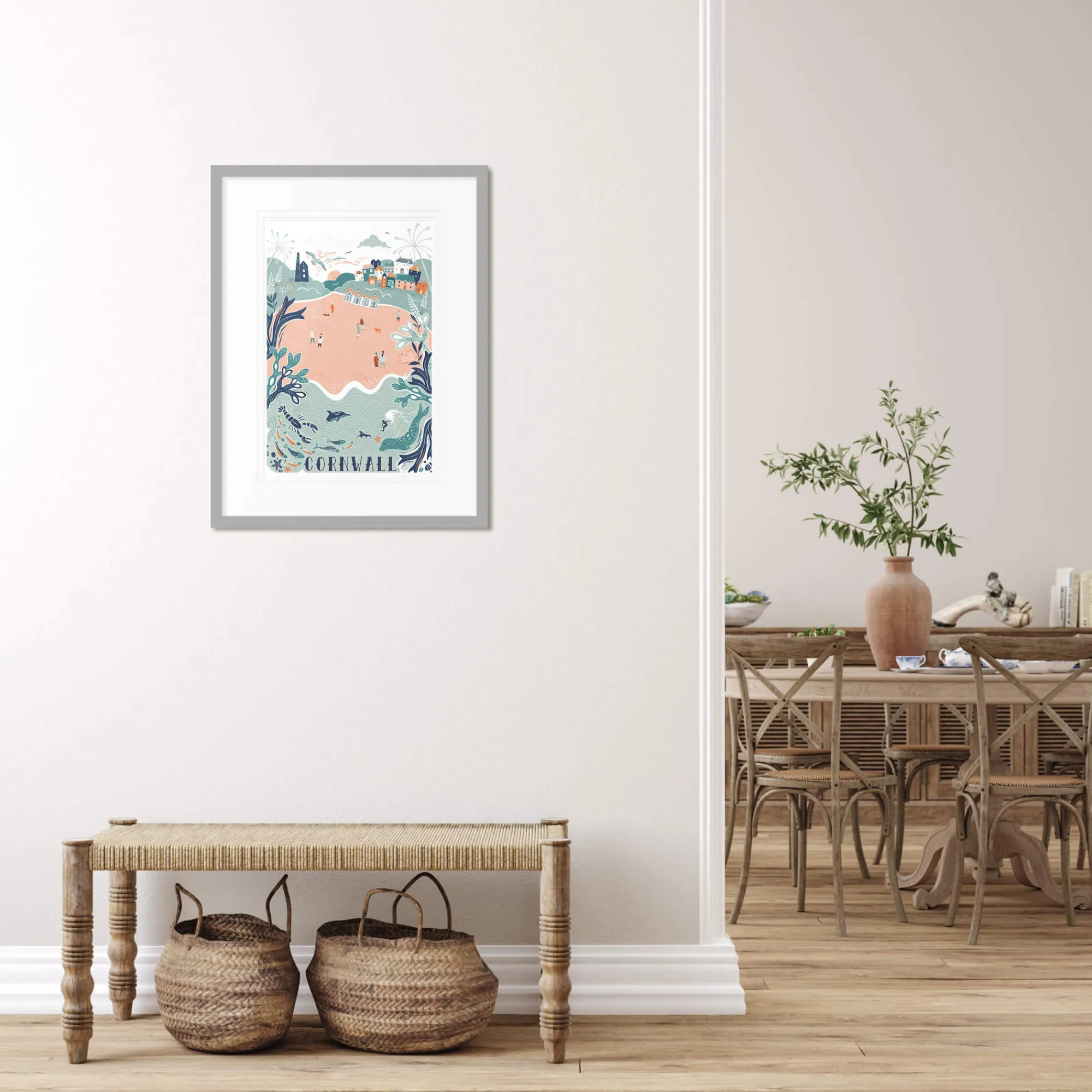 Unframed Prints*Whistlefish Cornwall Lino Art Print