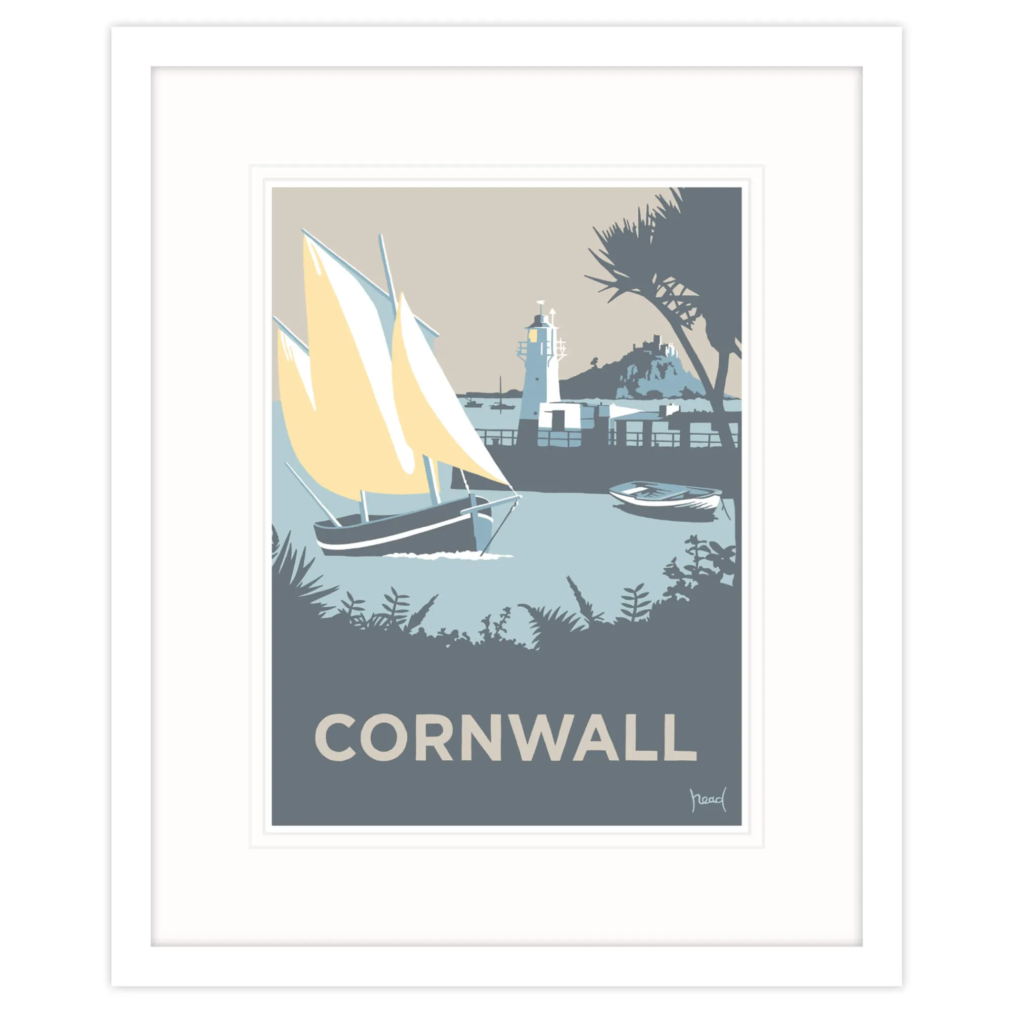 Cornwall|Travel*Whistlefish Cornwall Small Framed Print