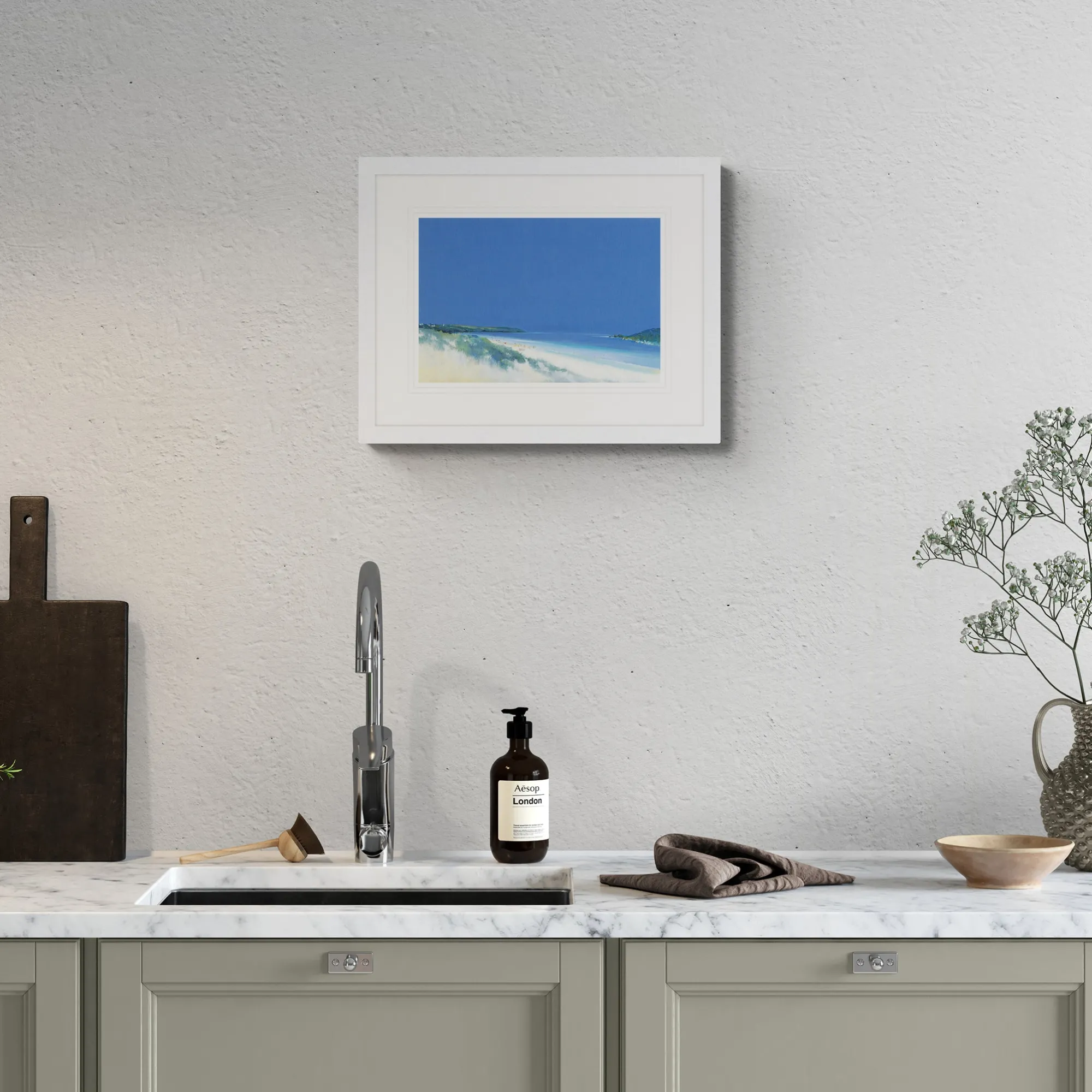 Cornwall|Coastal Scenes*Whistlefish Crantock Bay Framed Print