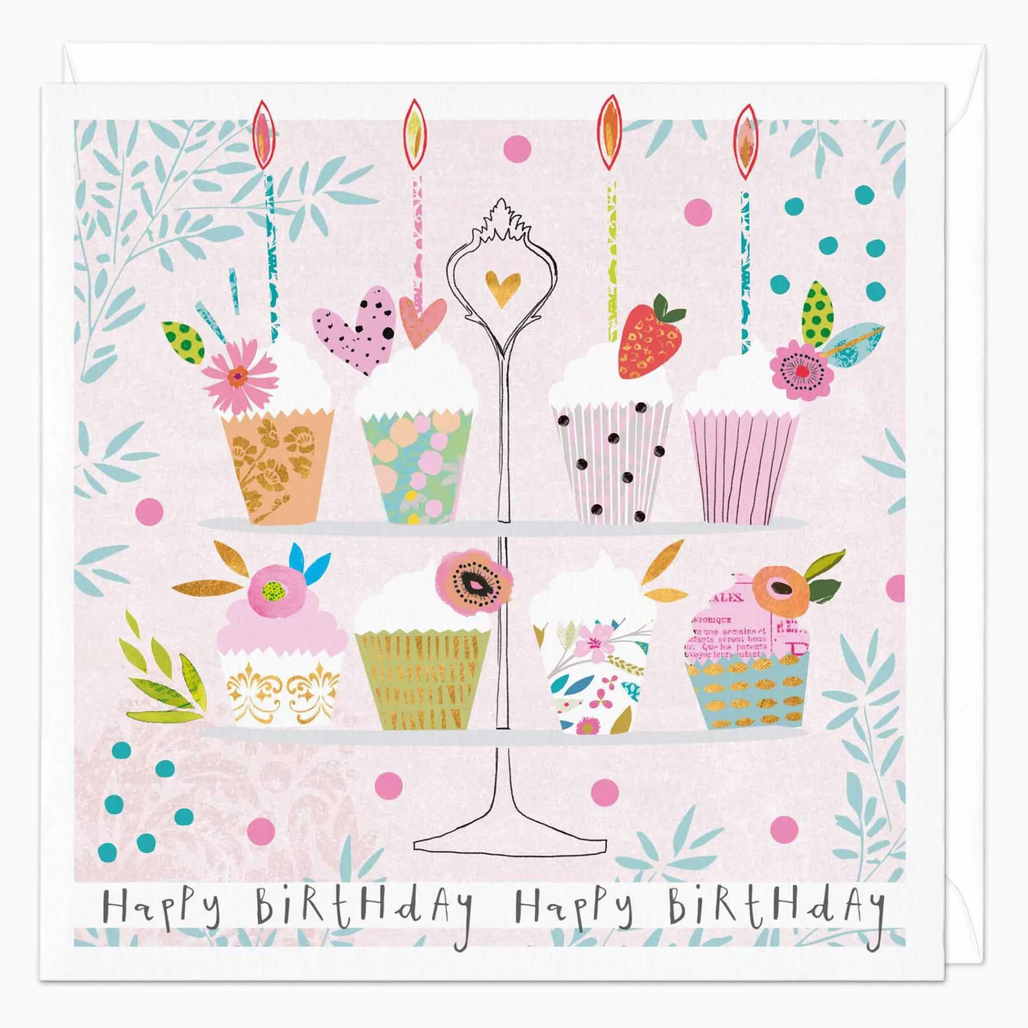 Birthday|For Her*Whistlefish Cupcake Stand Birthday Card