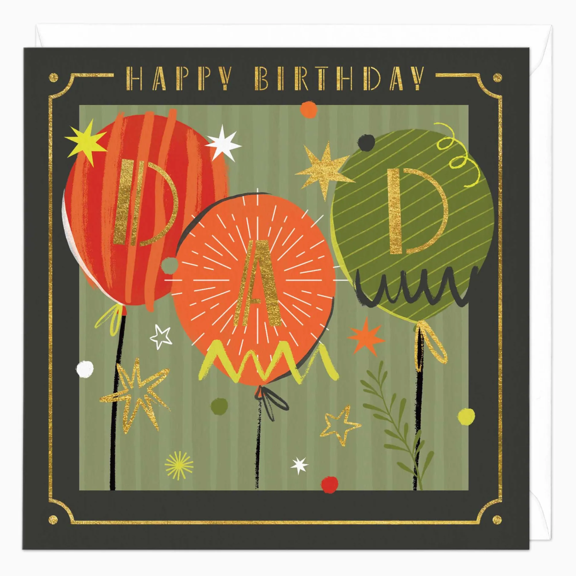 Birthday|For Relatives*Whistlefish Dad's Birthday Balloon Deco Card