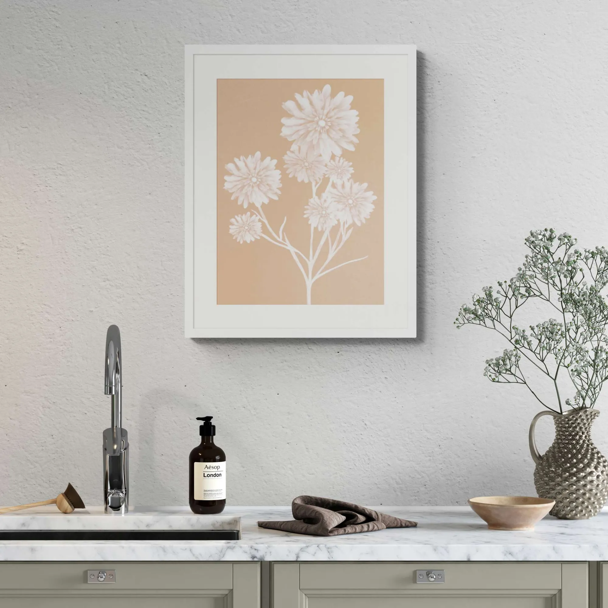 Unframed Prints*Whistlefish Dahlia Brown Medium Art Print
