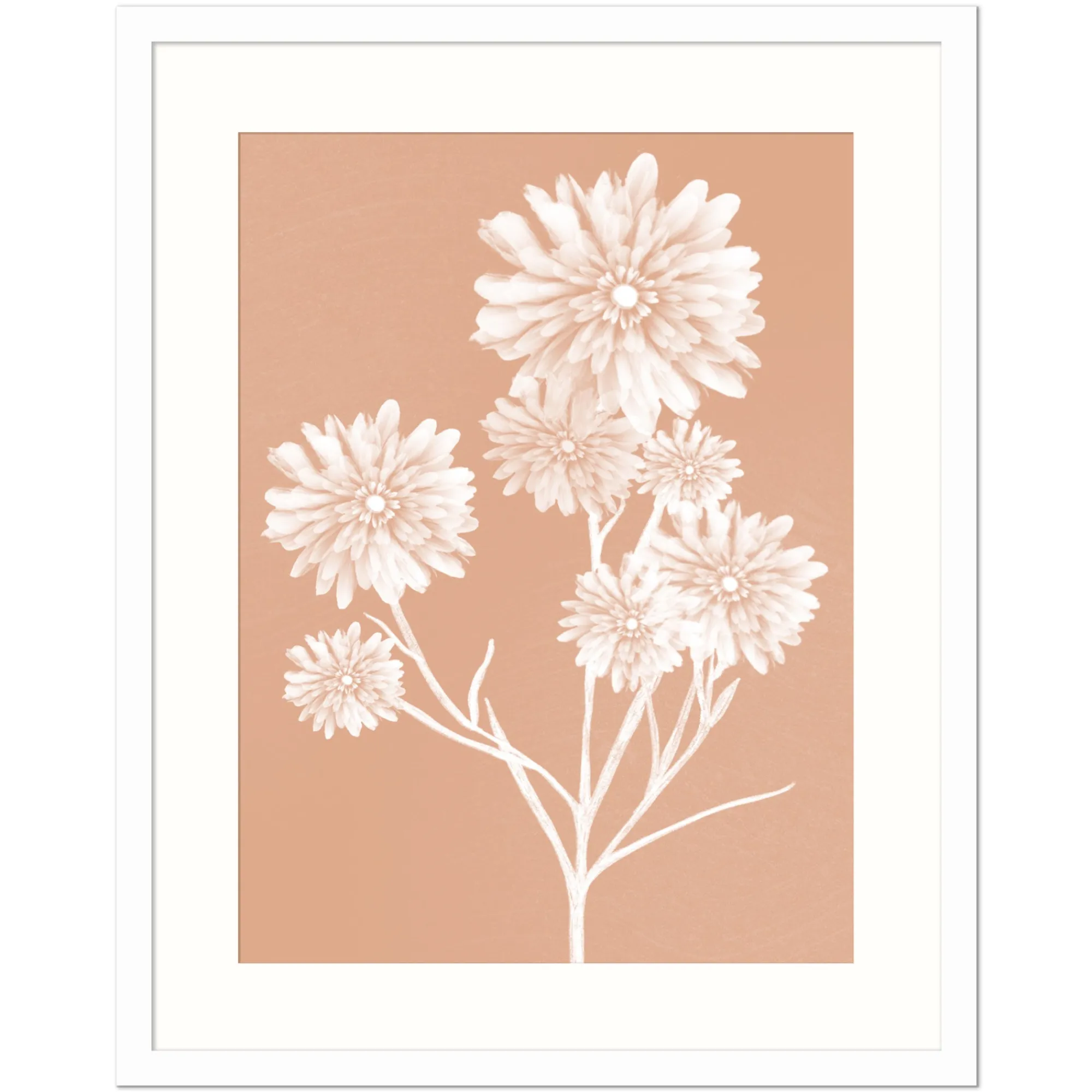 Framed Prints*Whistlefish Dahlia Brown Medium Framed Print