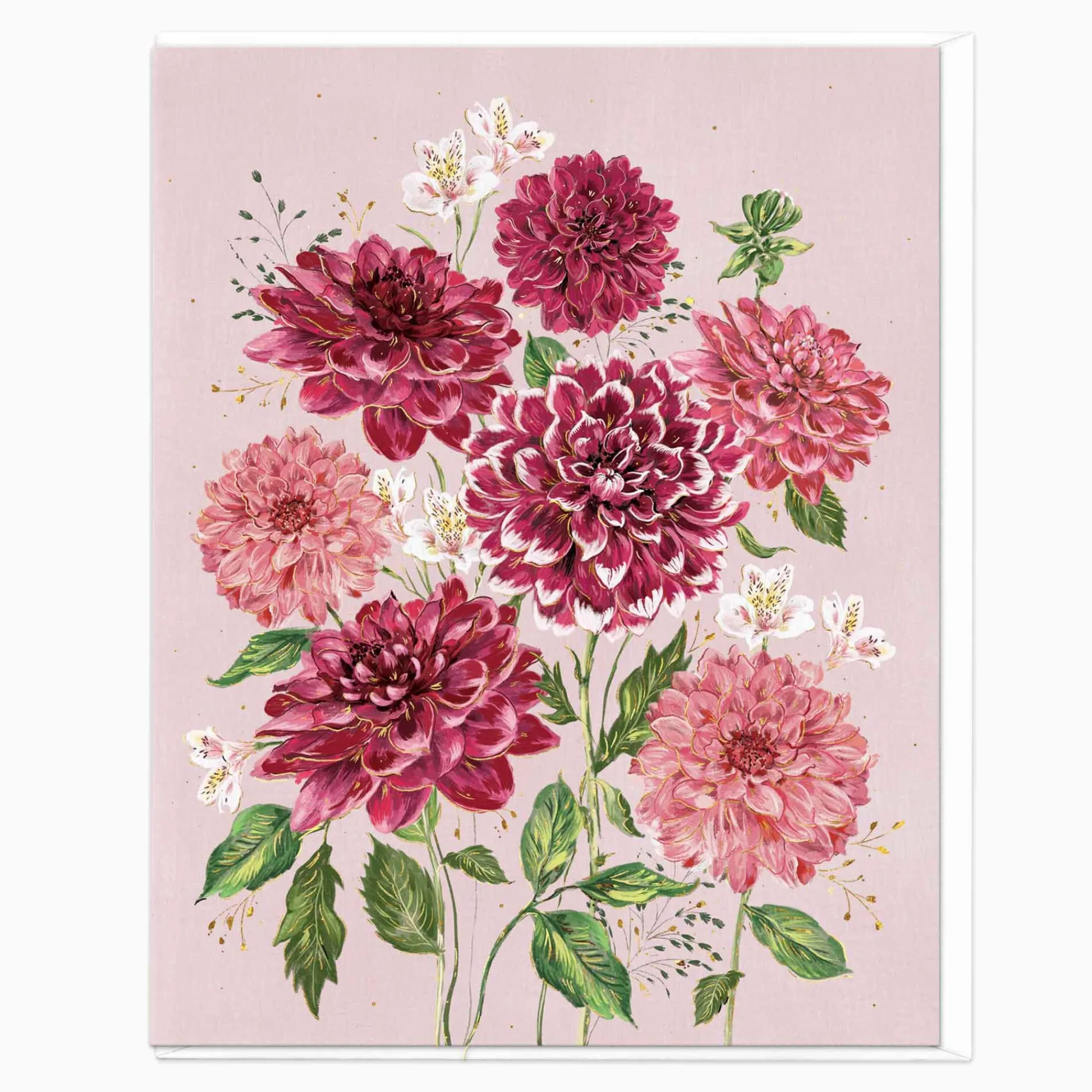 Mother's Day*Whistlefish Dahlias Blooming Art Card