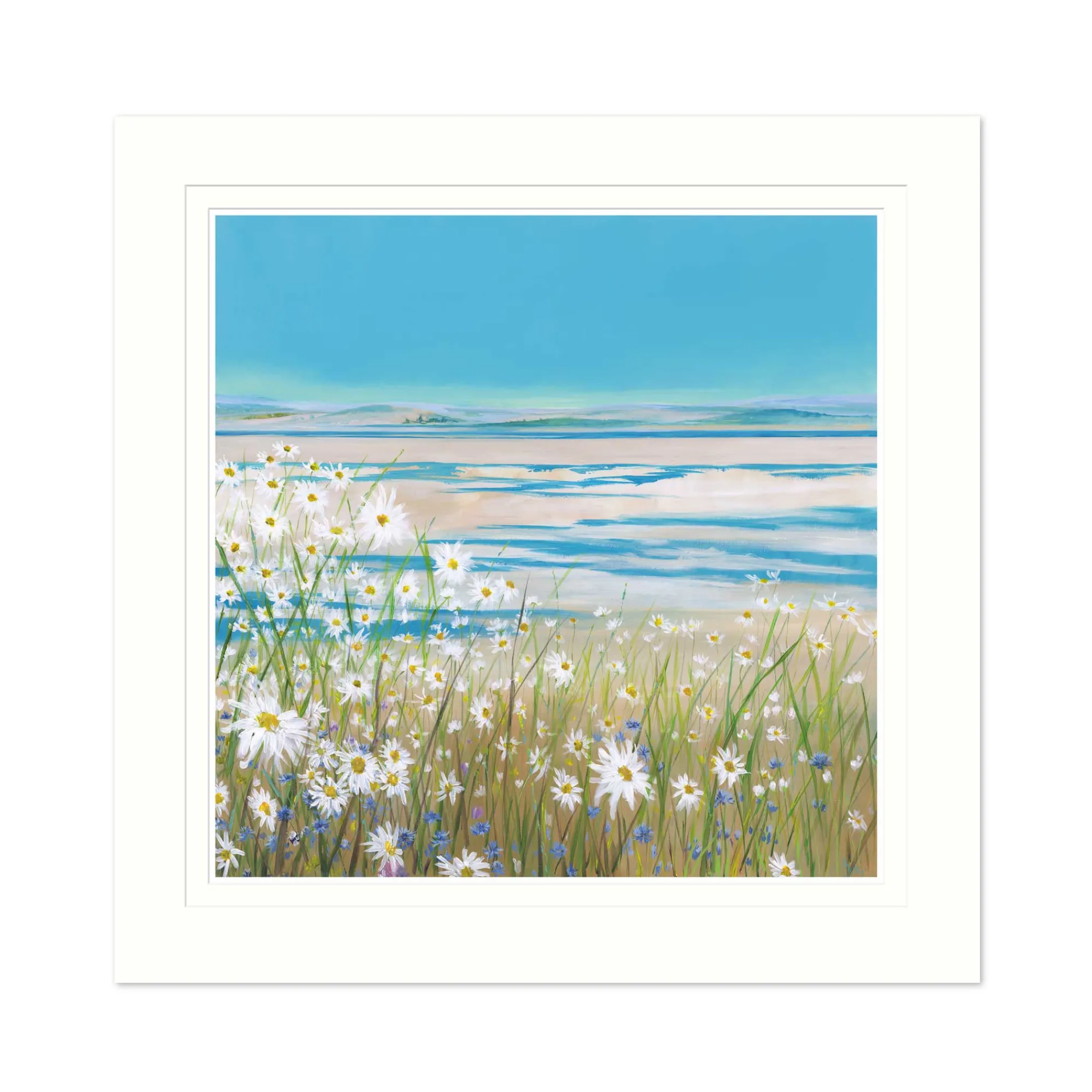 Mounted Prints*Whistlefish Daisy Bank Med Mounted Print