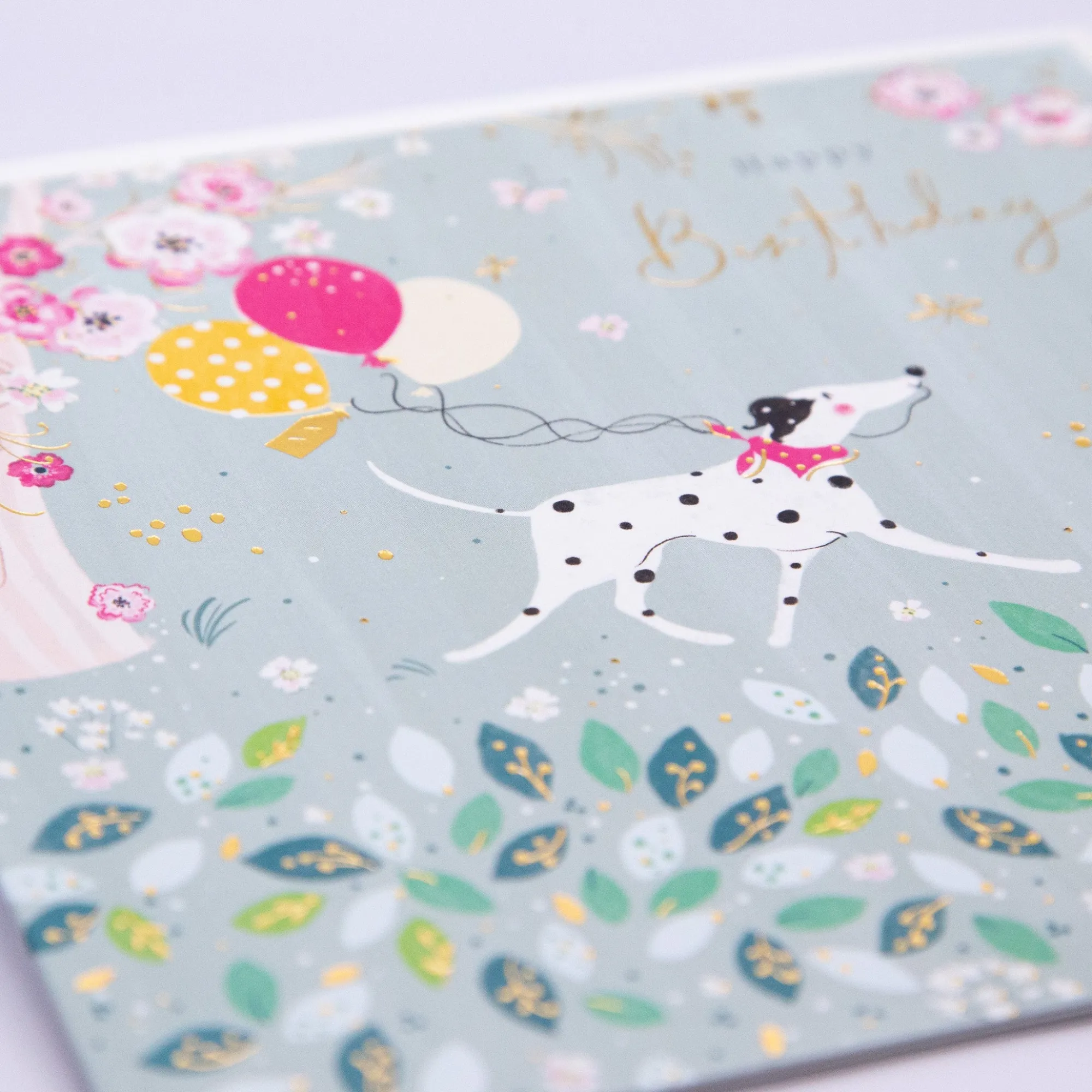 Birthday|For Children*Whistlefish Dalmation Balloons Birthday Card