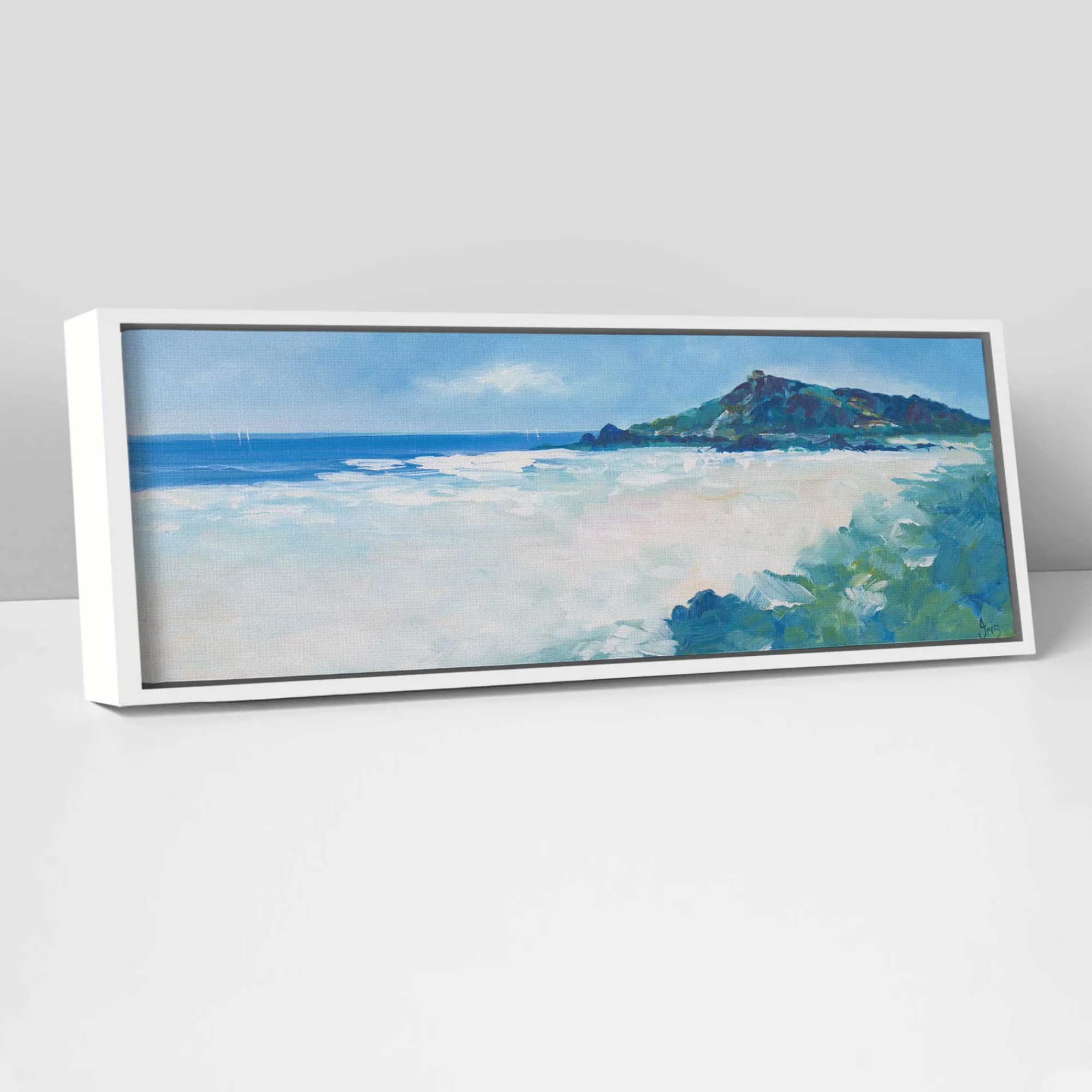 Cornwall|Coastal Scenes*Whistlefish Dappled Light, Porthmeor Framed Canvas