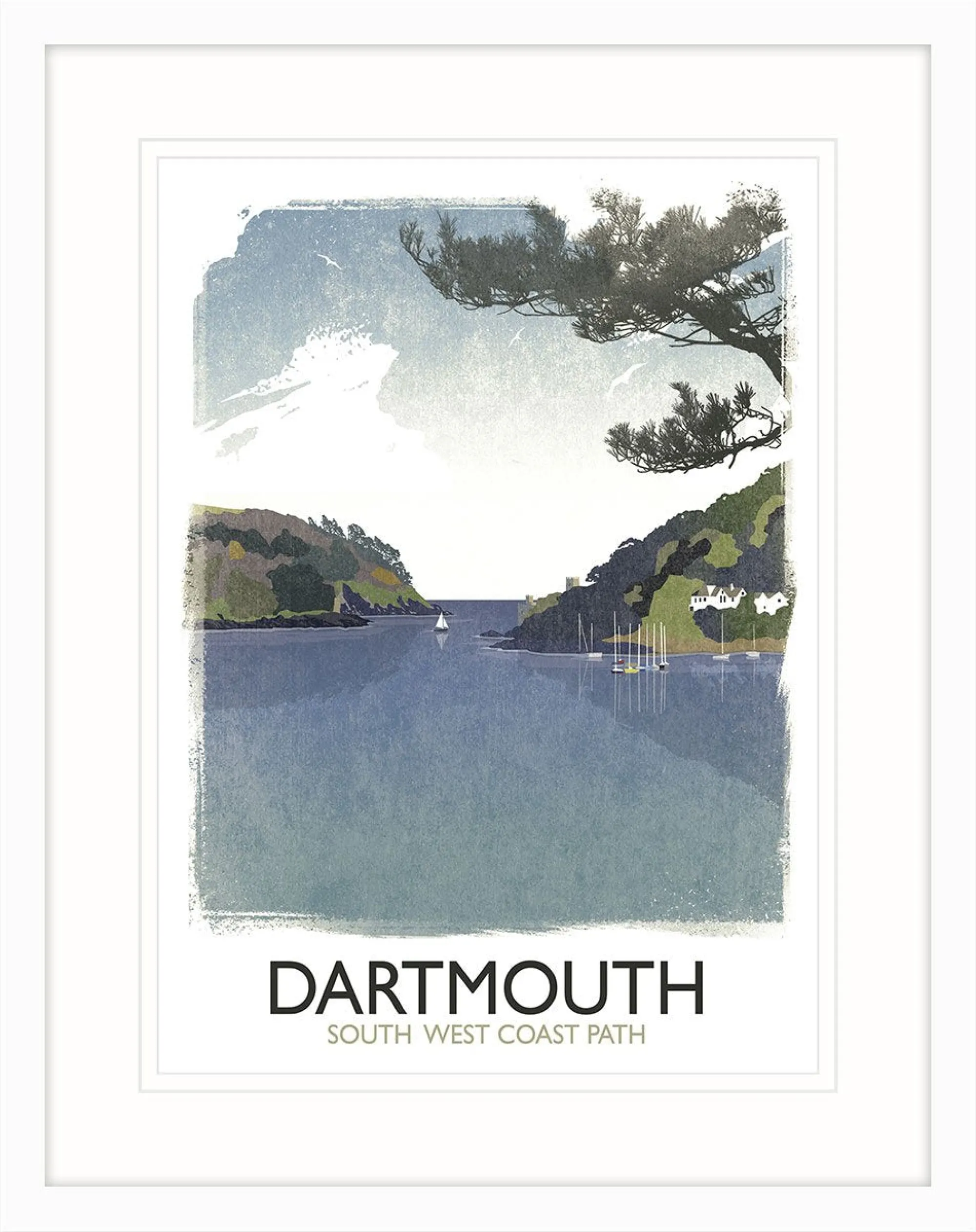 Dartmouth|Devon*Whistlefish Dartmouth Coast Framed Print