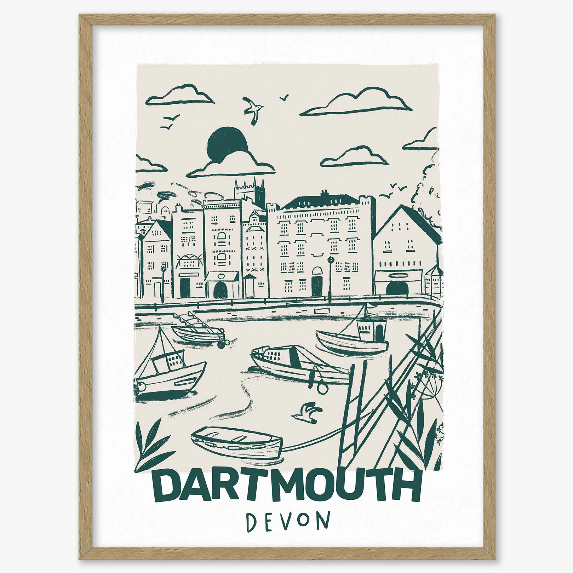 Dartmouth|Devon*Whistlefish Dartmouth Large Framed Print