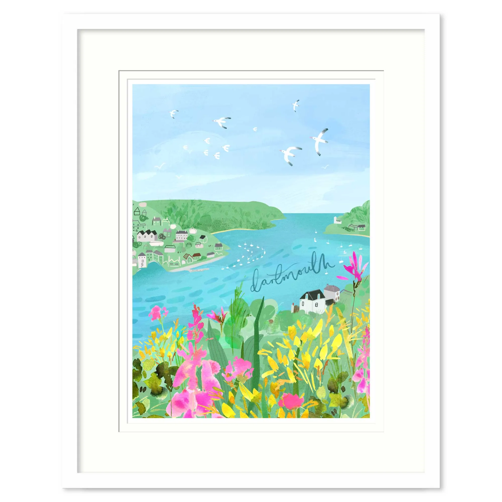 Dartmouth|Devon*Whistlefish Dartmouth Med Framed Print