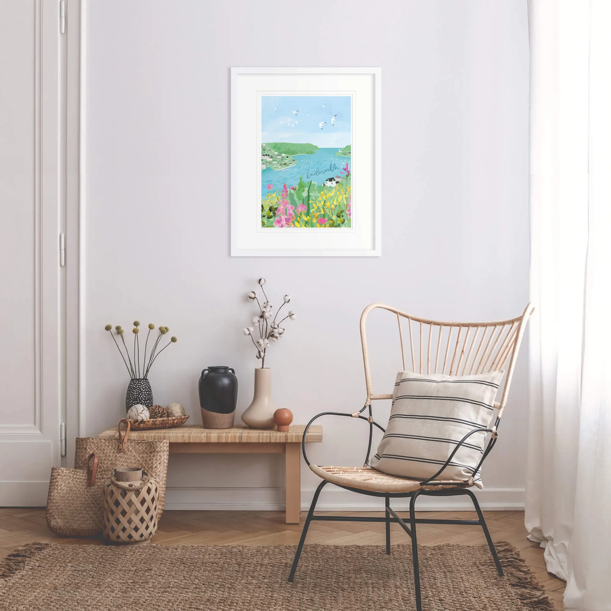 Dartmouth|Devon*Whistlefish Dartmouth Med Framed Print