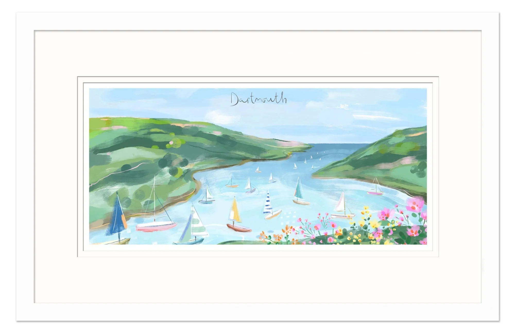 Devon|Travel*Whistlefish Dartmouth Small Framed Print