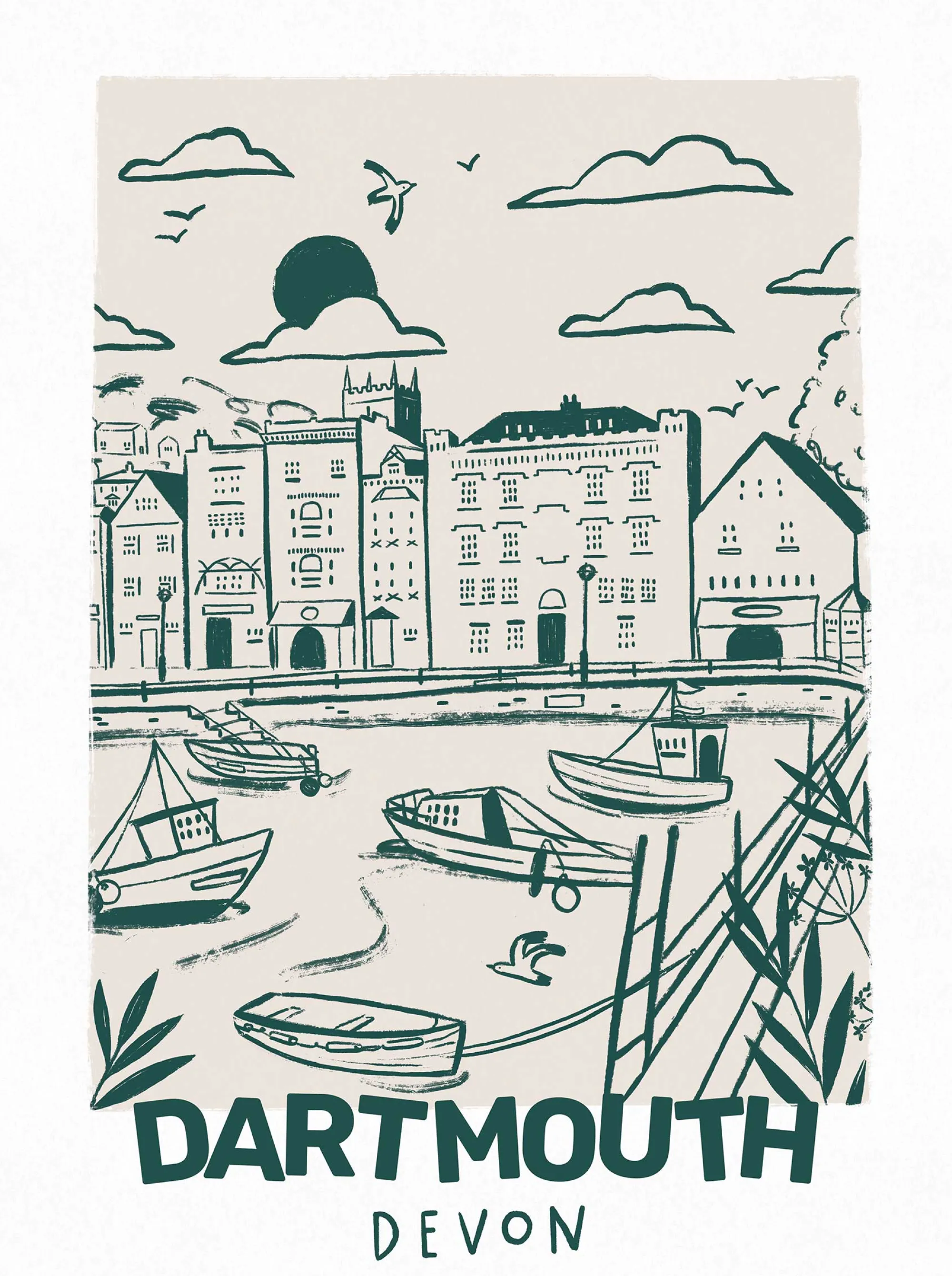 Dartmouth*Whistlefish Dartmouth Small Framed Print