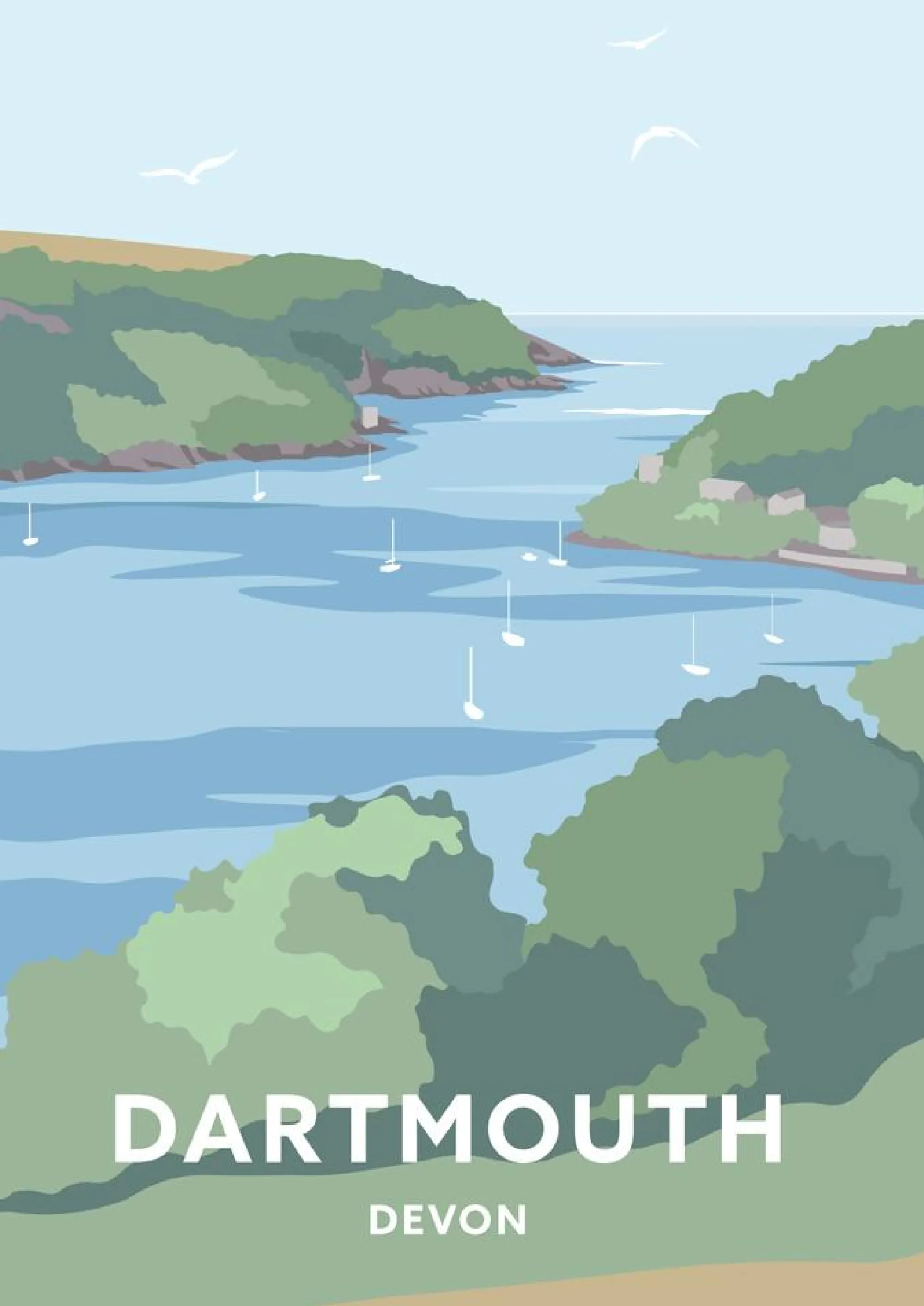 Unframed Prints*Whistlefish Dartmouth Travel Art Print