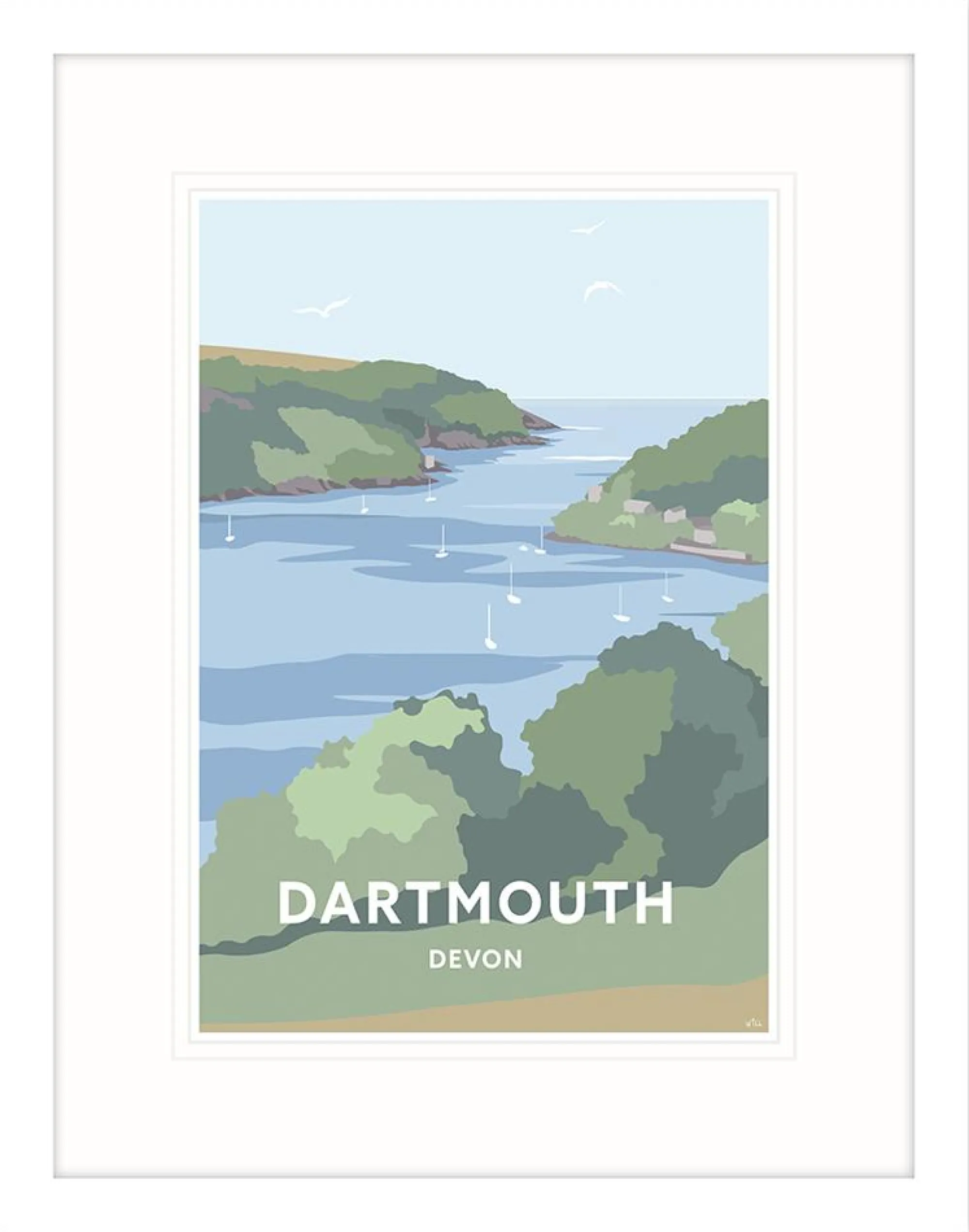 Devon|Dartmouth*Whistlefish Dartmouth Travel Framed Print