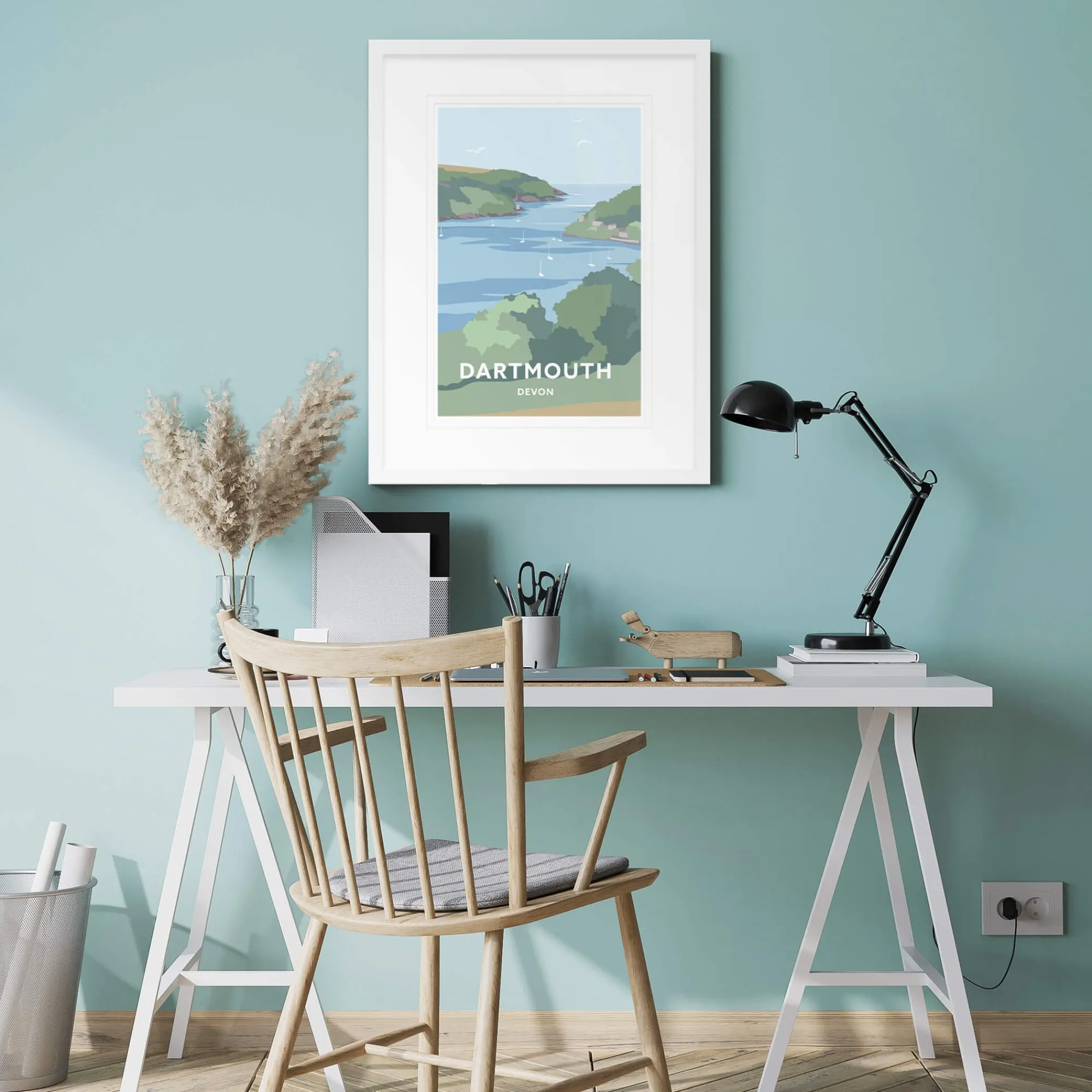 Devon|Dartmouth*Whistlefish Dartmouth Travel Framed Print