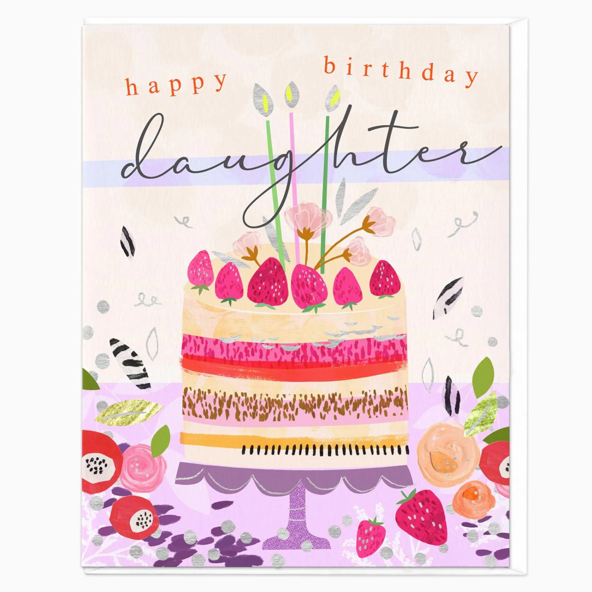 Birthday|For Relatives*Whistlefish Daughter Big Cake Birthday Card