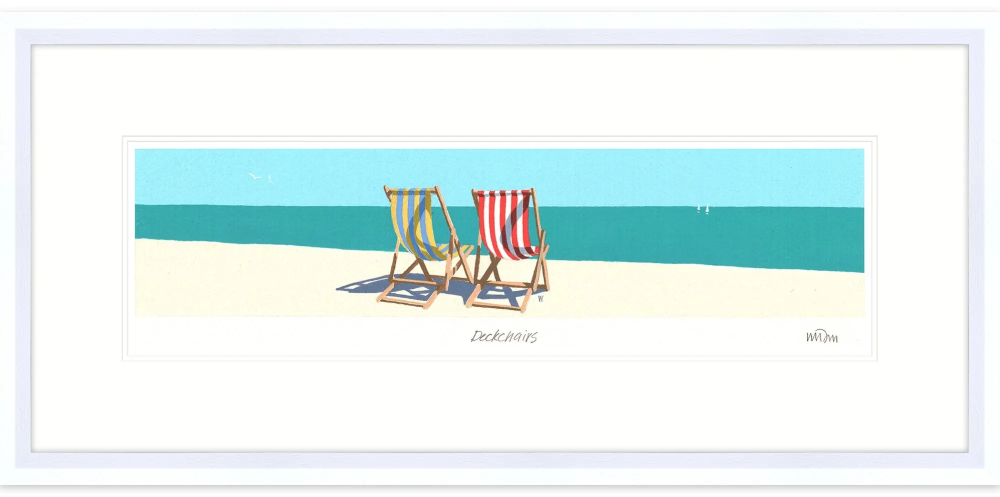 Coastal Scenes|Framed Prints*Whistlefish Deckchairs Framed Print