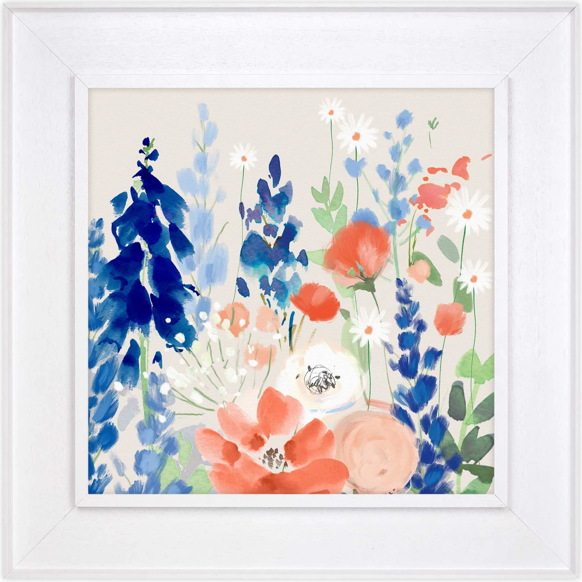 Floral & Flowers|Framed Canvas*Whistlefish Delphinium Tray Framed Canvas