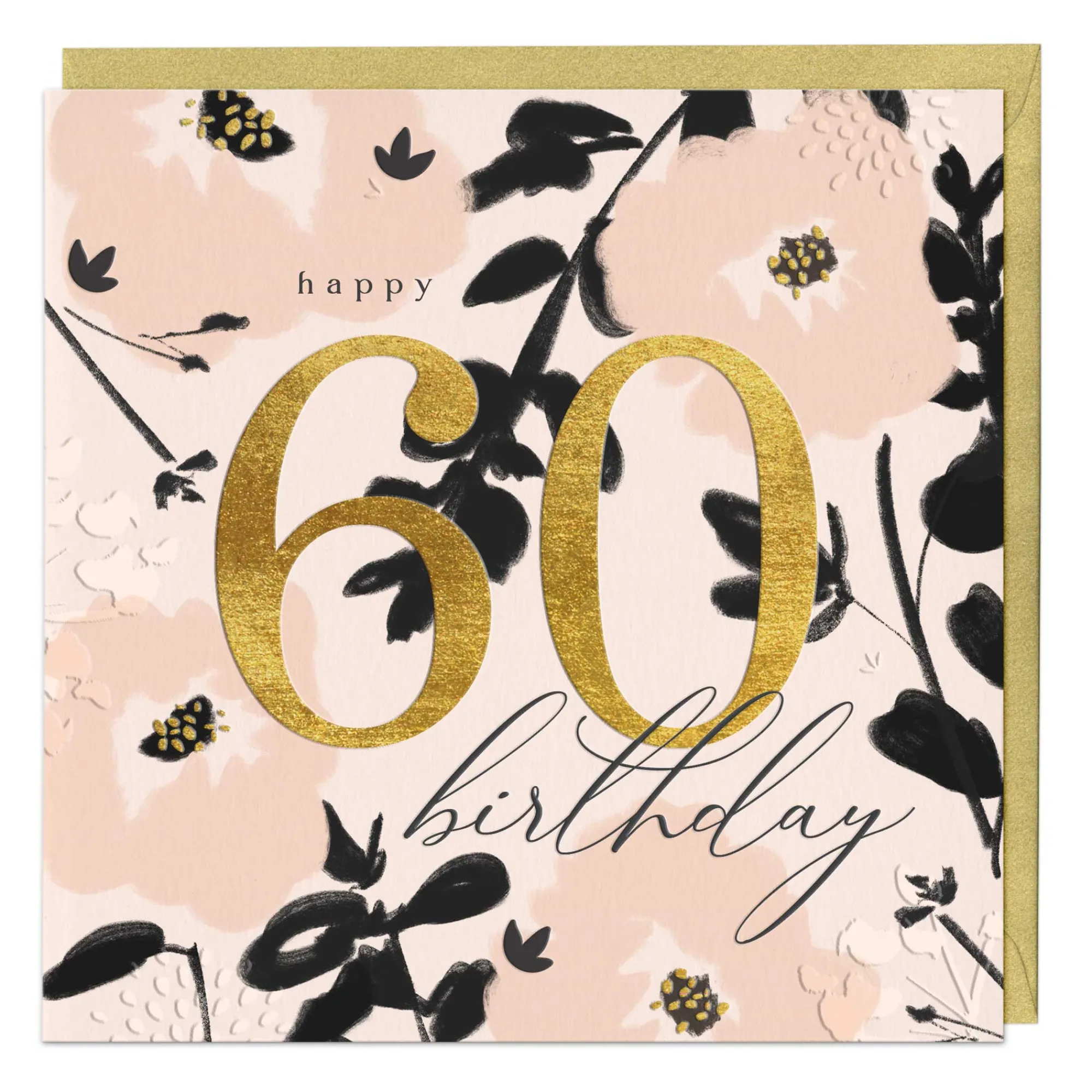 Birthday|Birthday*Whistlefish Diamond Floral 60th Birthday Luxury Card