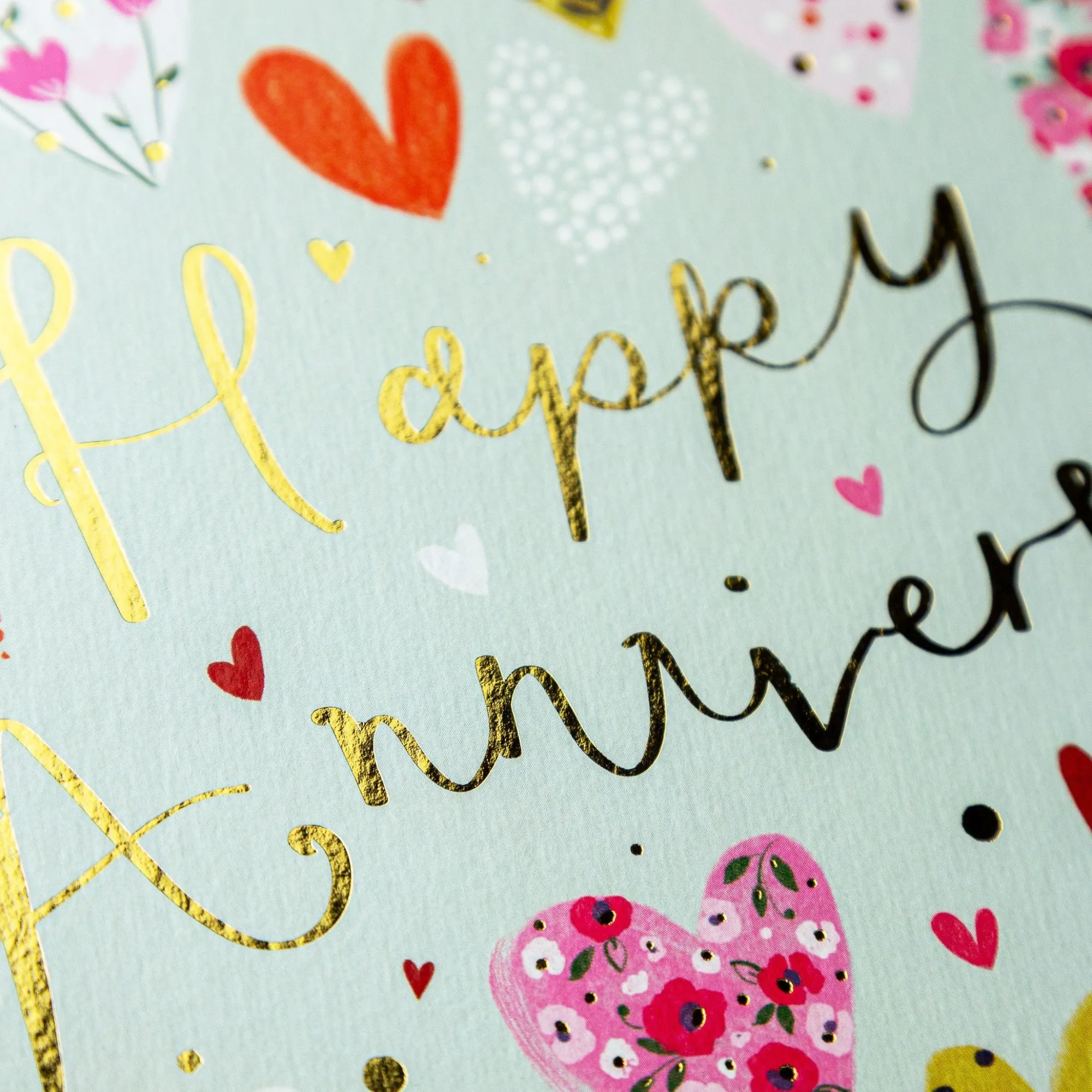 Anniversary*Whistlefish Ditsy Floral Heart Anniversary Card