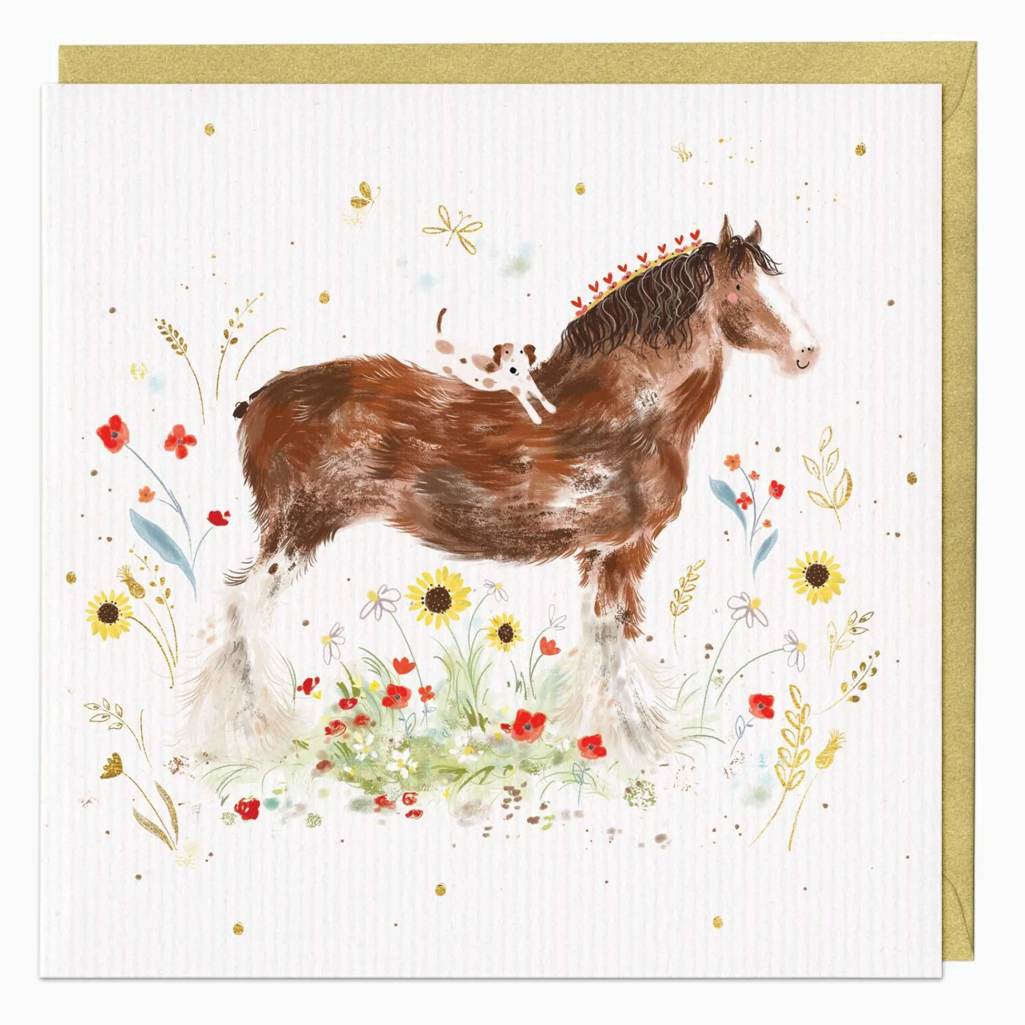 Just To Say*Whistlefish Dog And Horse Best Friends Card