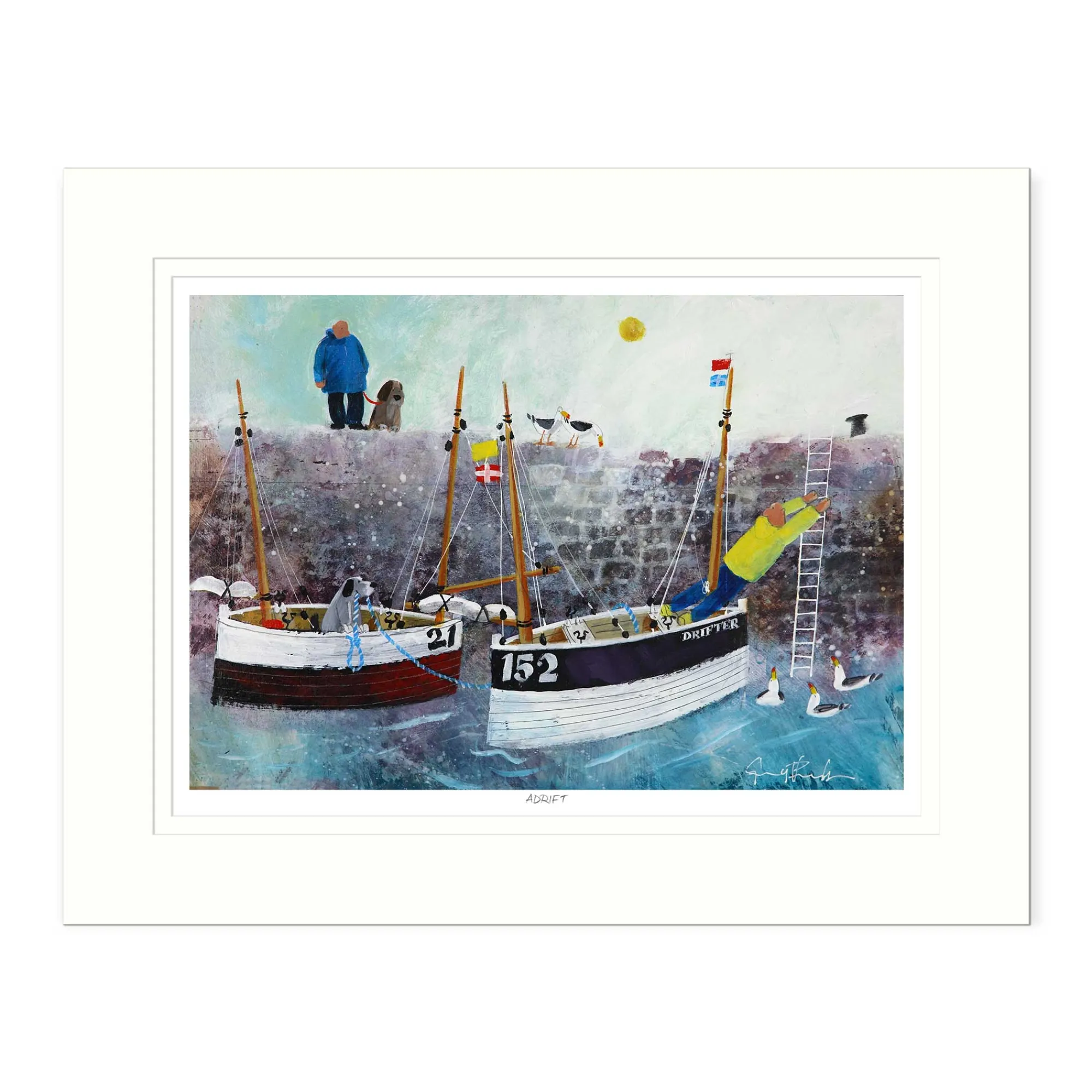Mounted Prints*Whistlefish Drifter Mounted Print